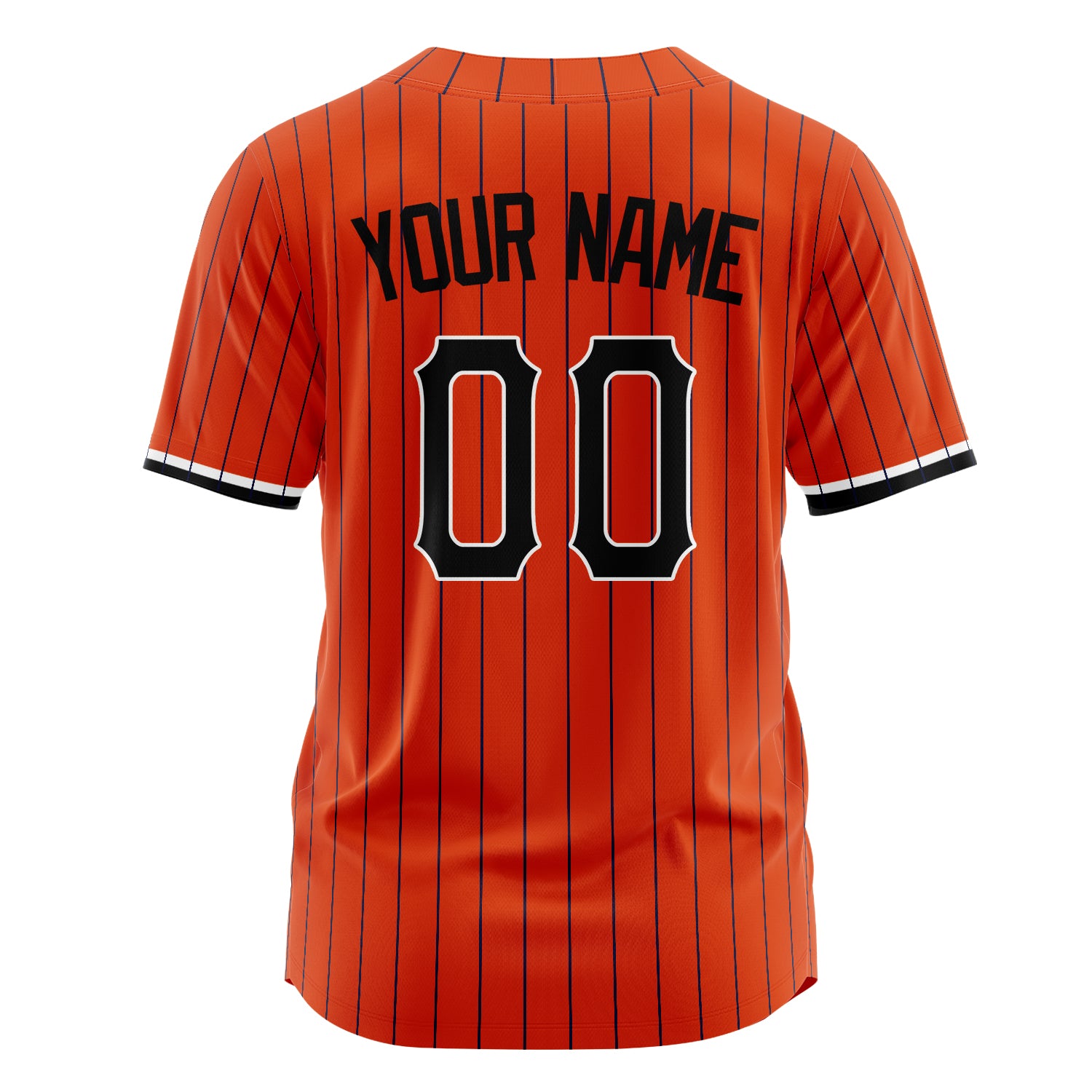 Benutzerdefiniertes Professionelles Orange Schwarz Baseballtrikot