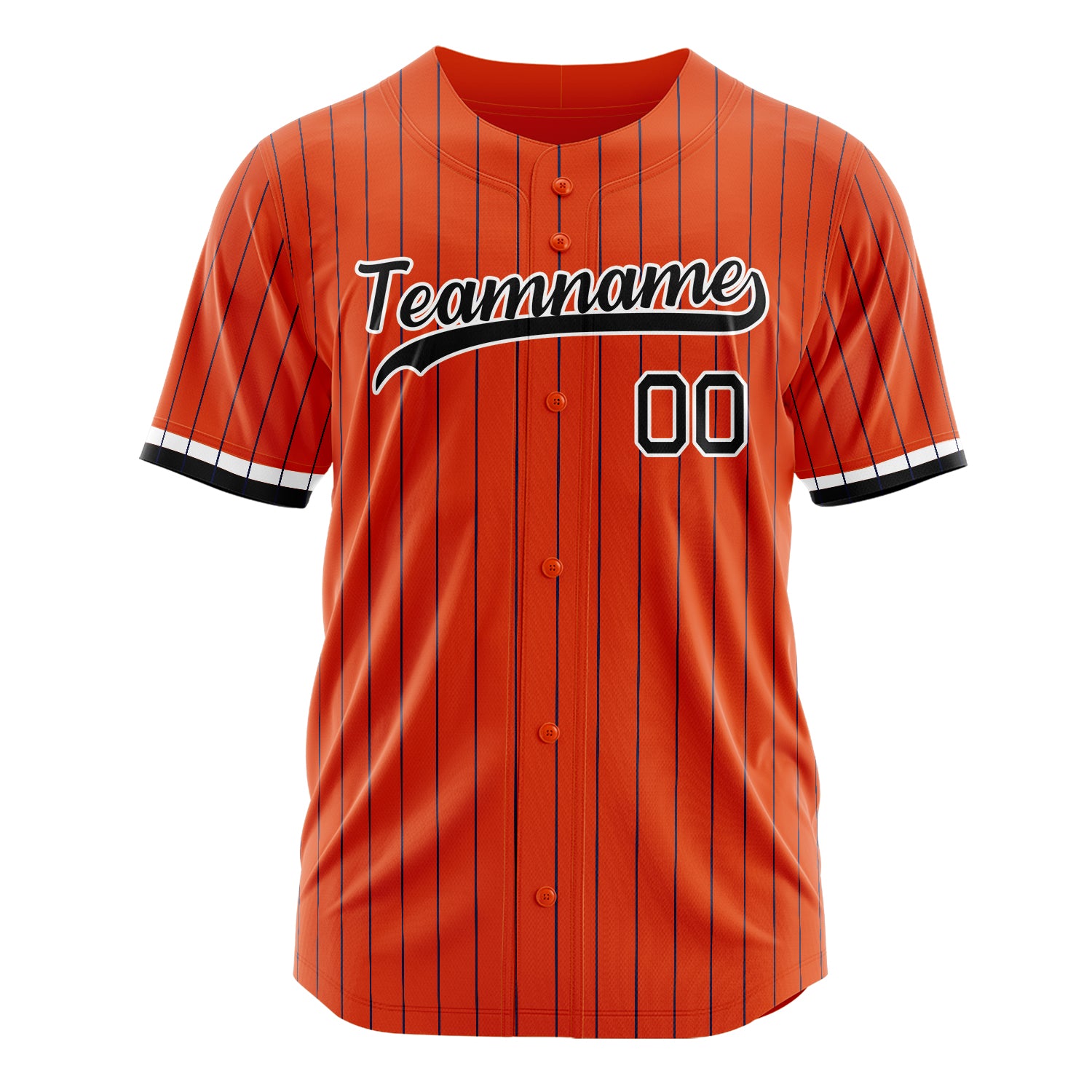 Custom Professional Orange Black Baseball Jersey