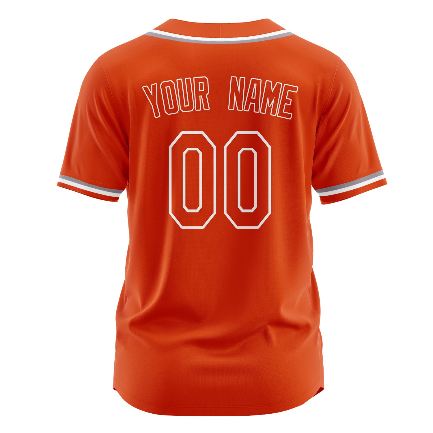 Benutzerdefiniertes Professionelles Orange Weiß Baseballtrikot