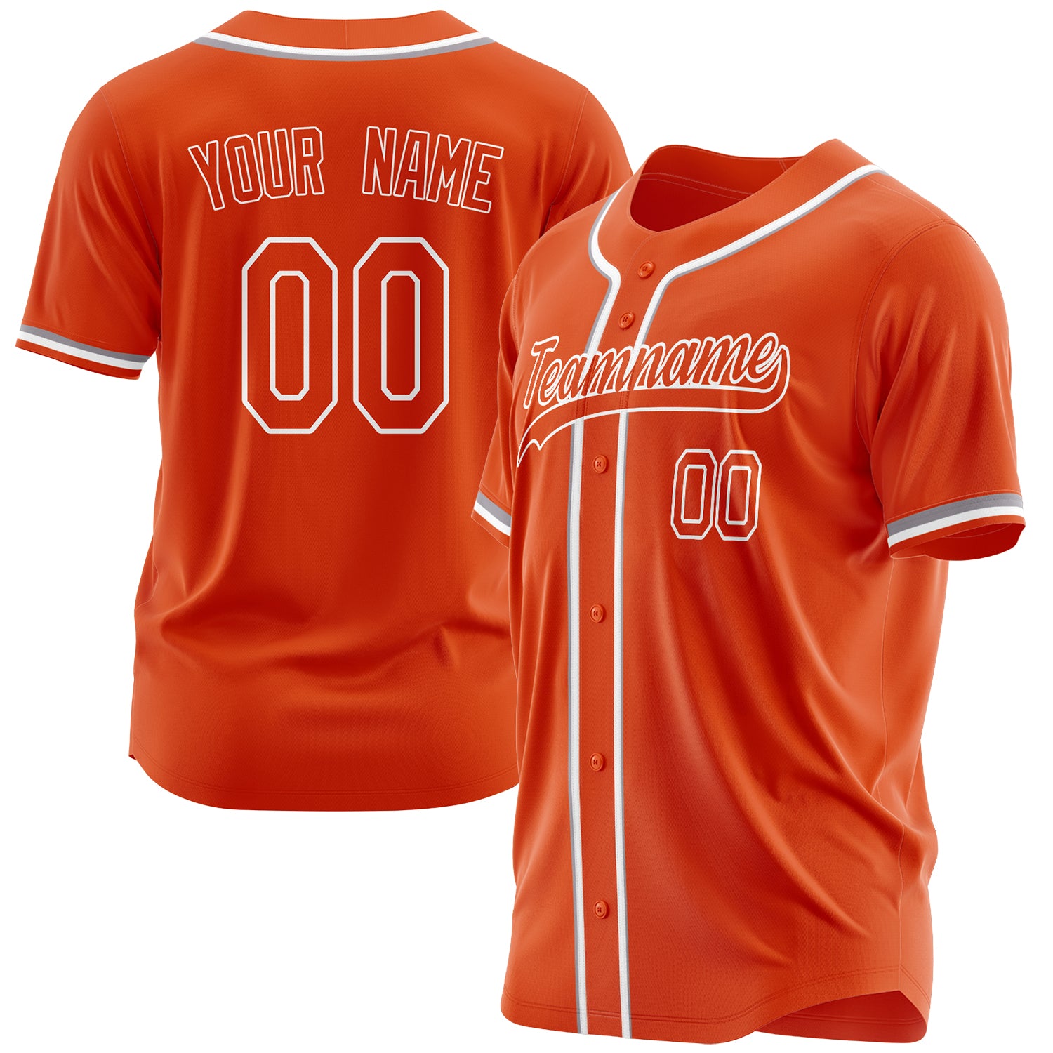 Benutzerdefiniertes Professionelles Orange Weiß Baseballtrikot BB03240609XJ355