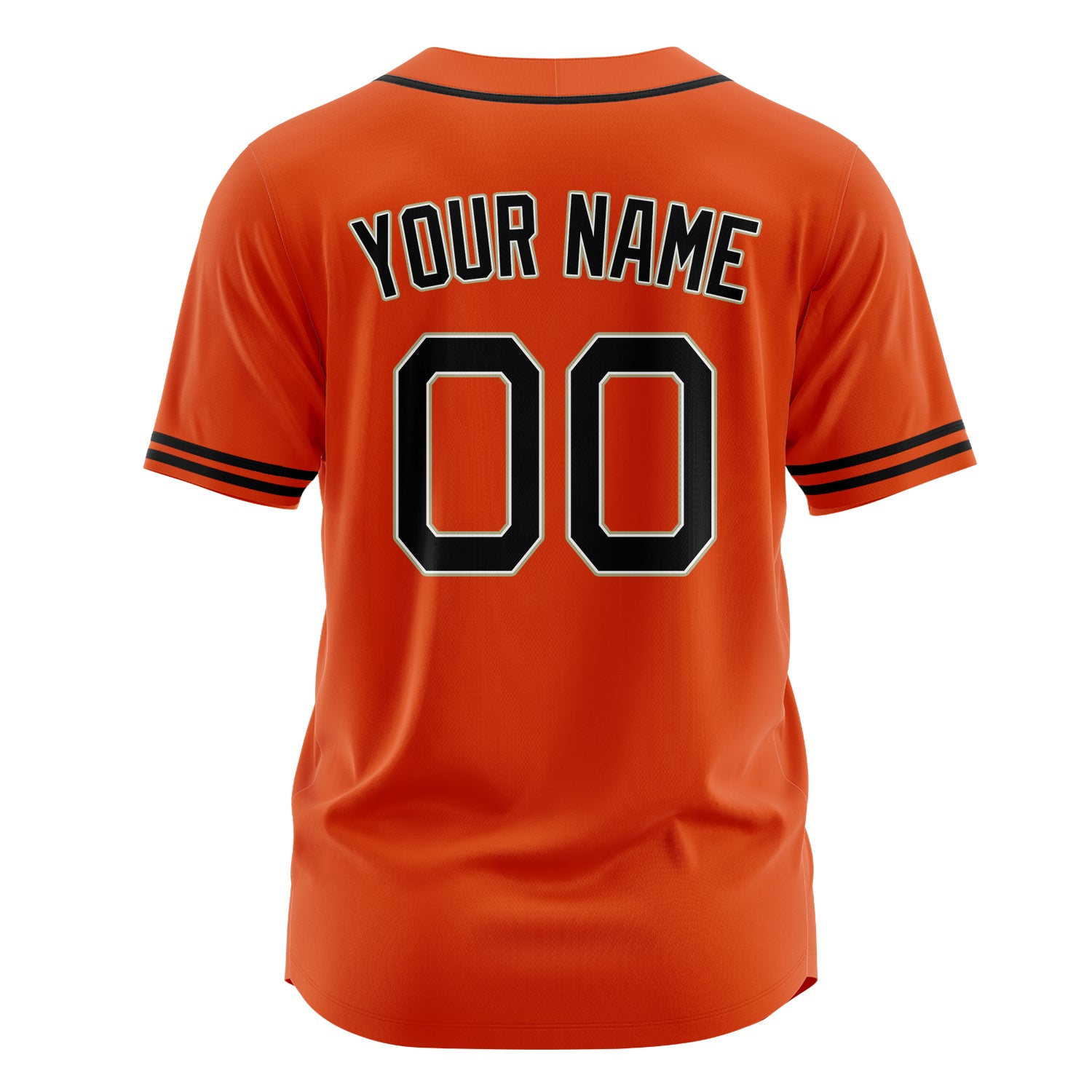 Benutzerdefiniertes Professionelles Orange Schwarz Baseballtrikot