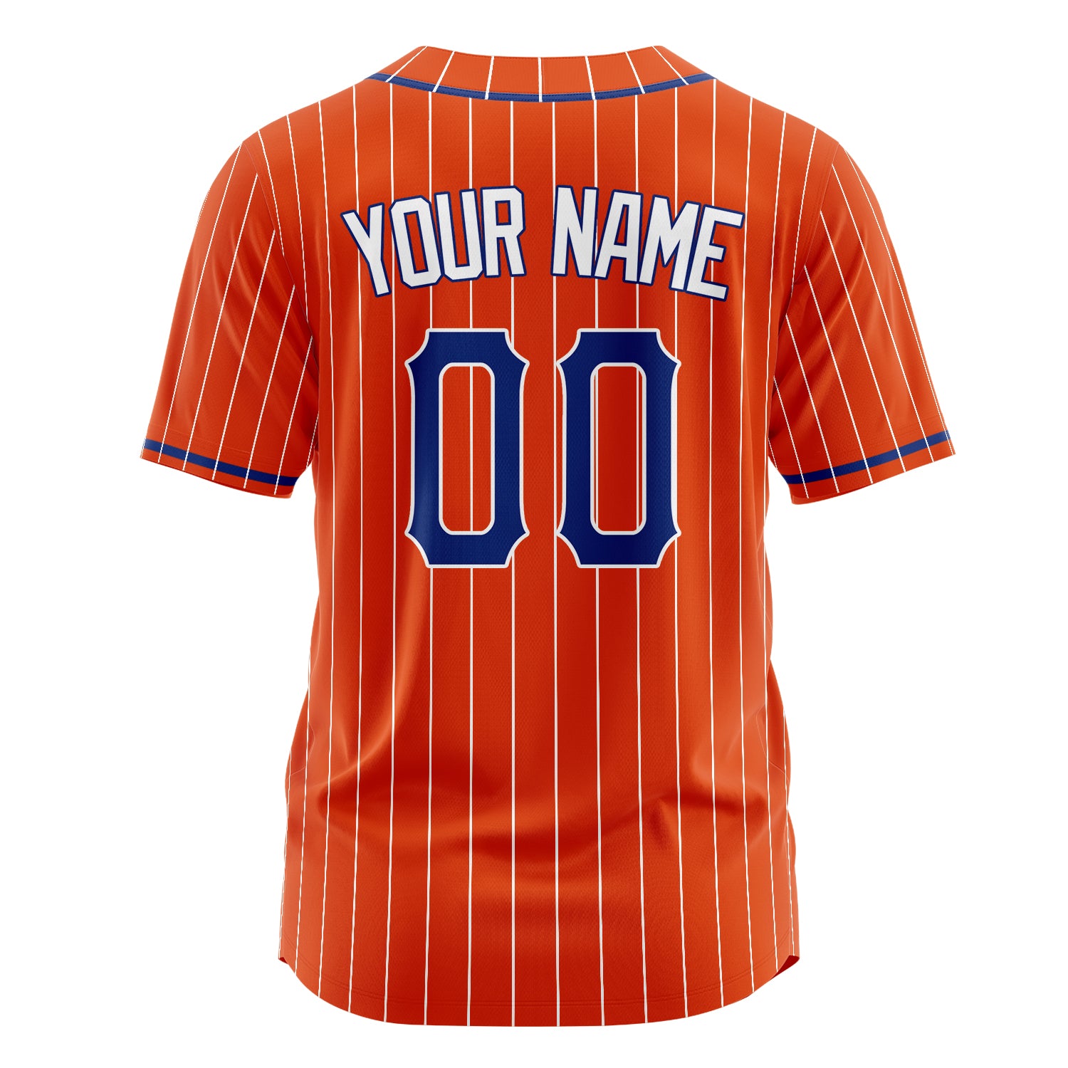 Benutzerdefiniertes Professionelles Orange Königsblau Baseballtrikot