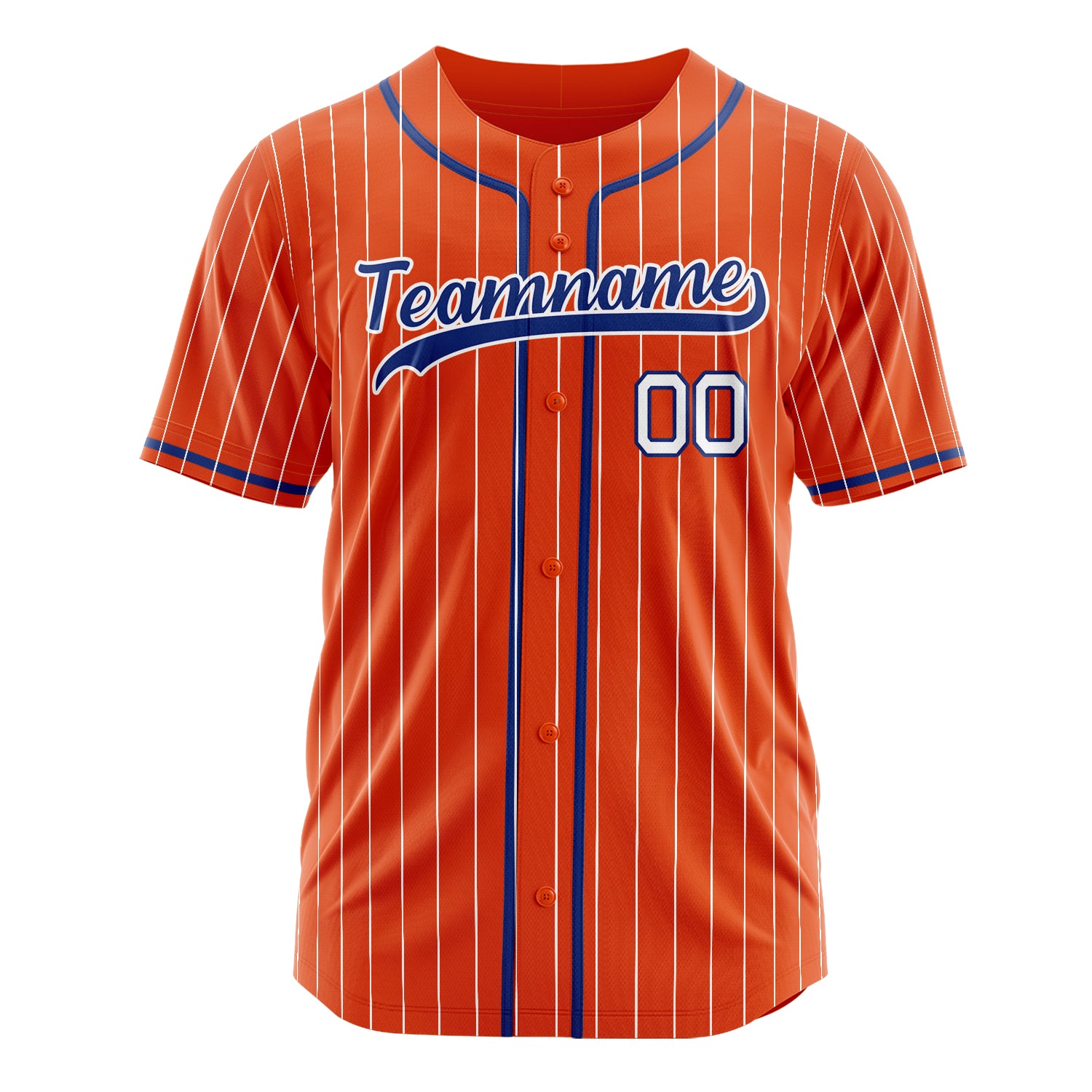 Custom Professional Orange Royal Blue Baseball Jersey