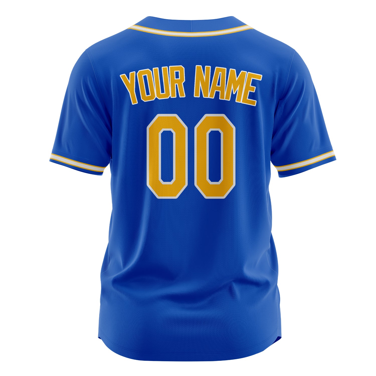 Custom Professional Thunder Blue Gold Baseball Jersey