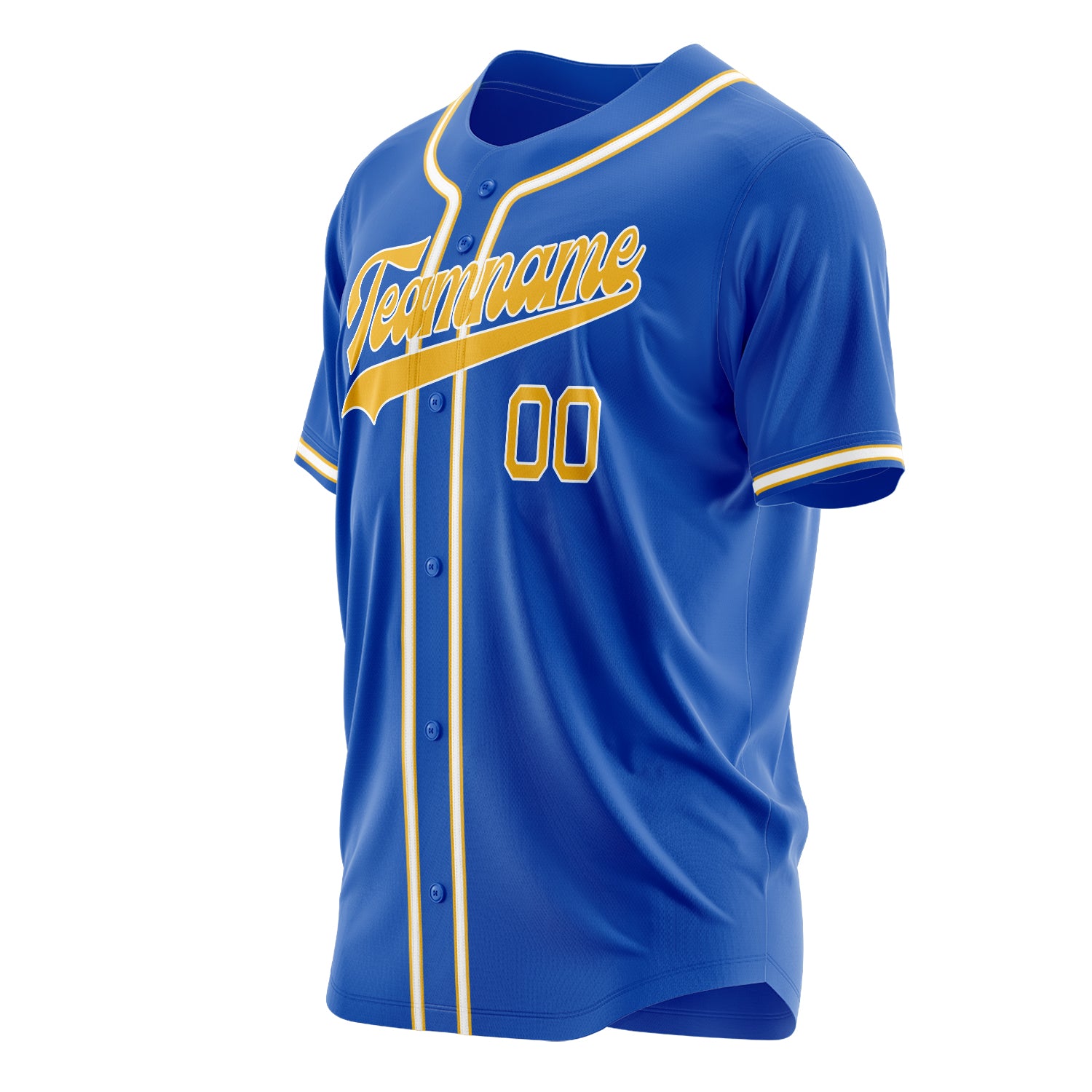 Custom Professional Thunder Blue Gold Baseball Jersey