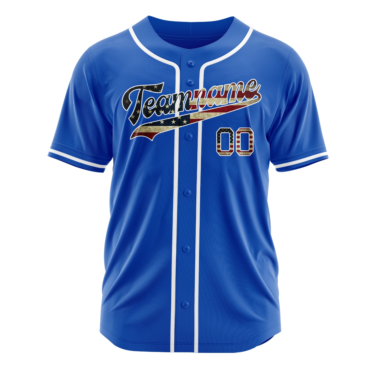 Custom Professional Thunder Blue White Baseball Jersey