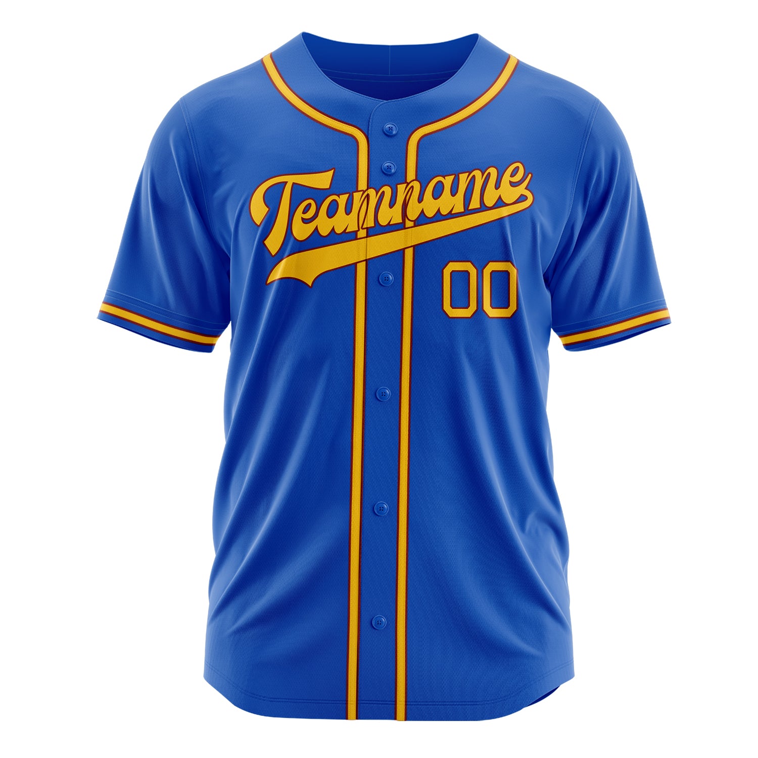 Custom Professional Thunder Blue Gold Baseball Jersey
