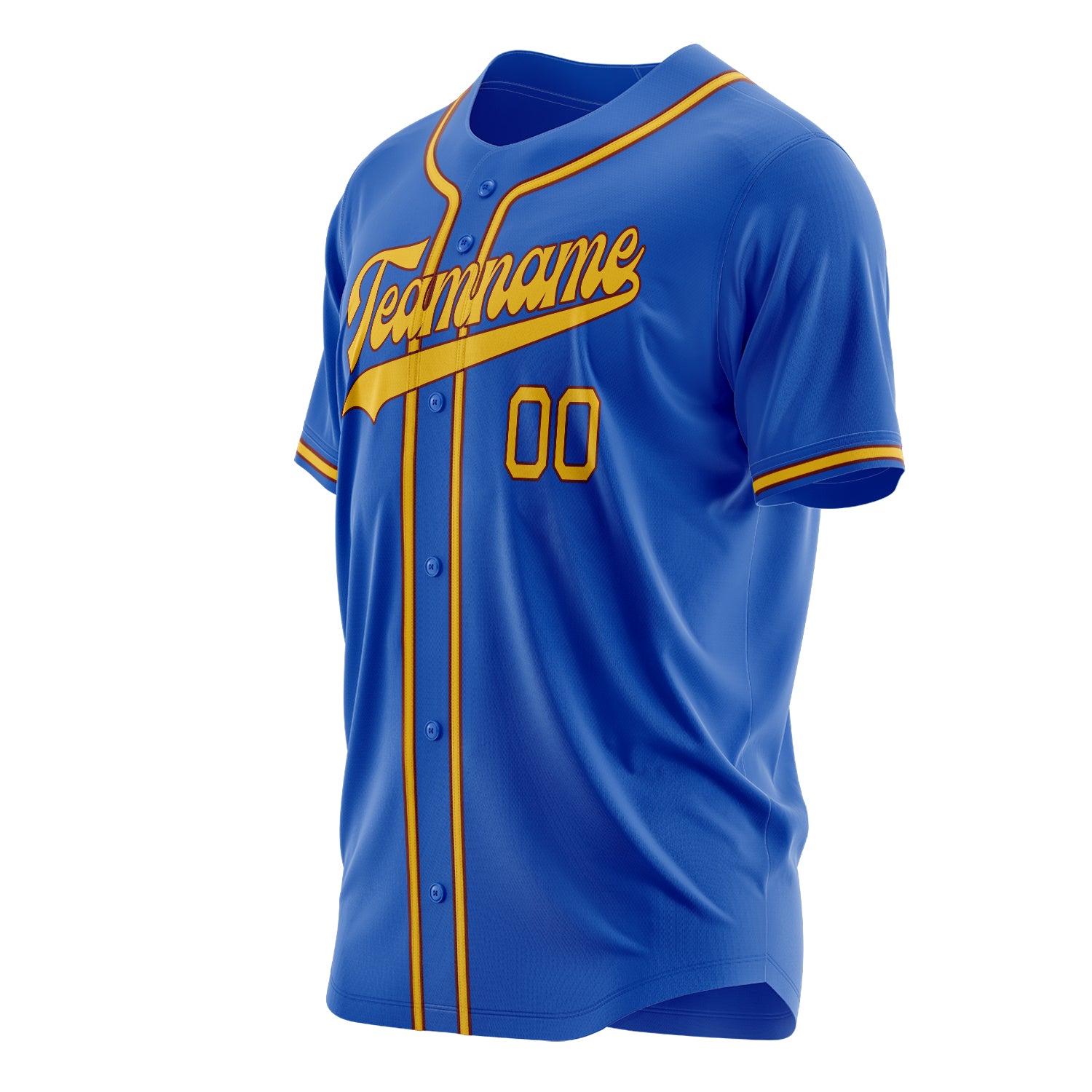 Custom Professional Thunder Blue Gold Baseball Jersey