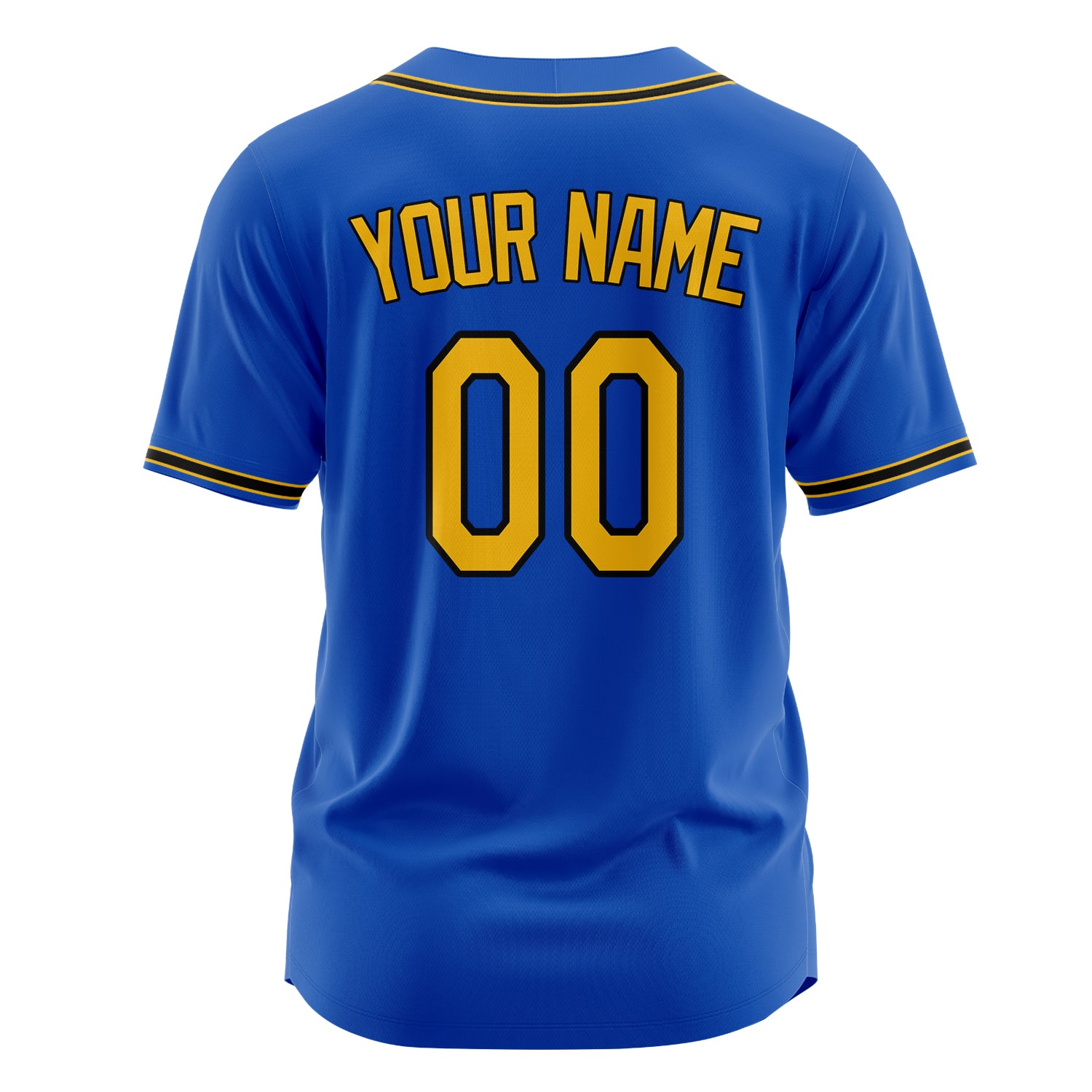 Custom Professional Thunder Blue Gold Baseball Jersey
