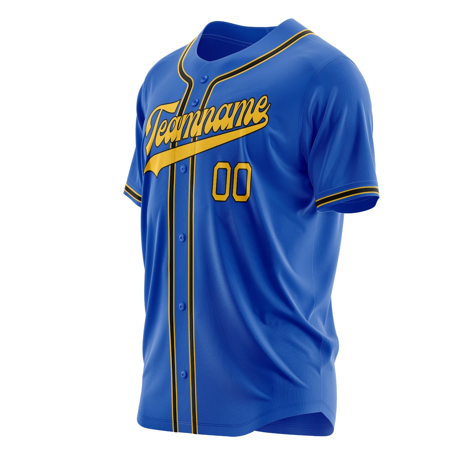 Custom Professional Thunder Blue Gold Baseball Jersey