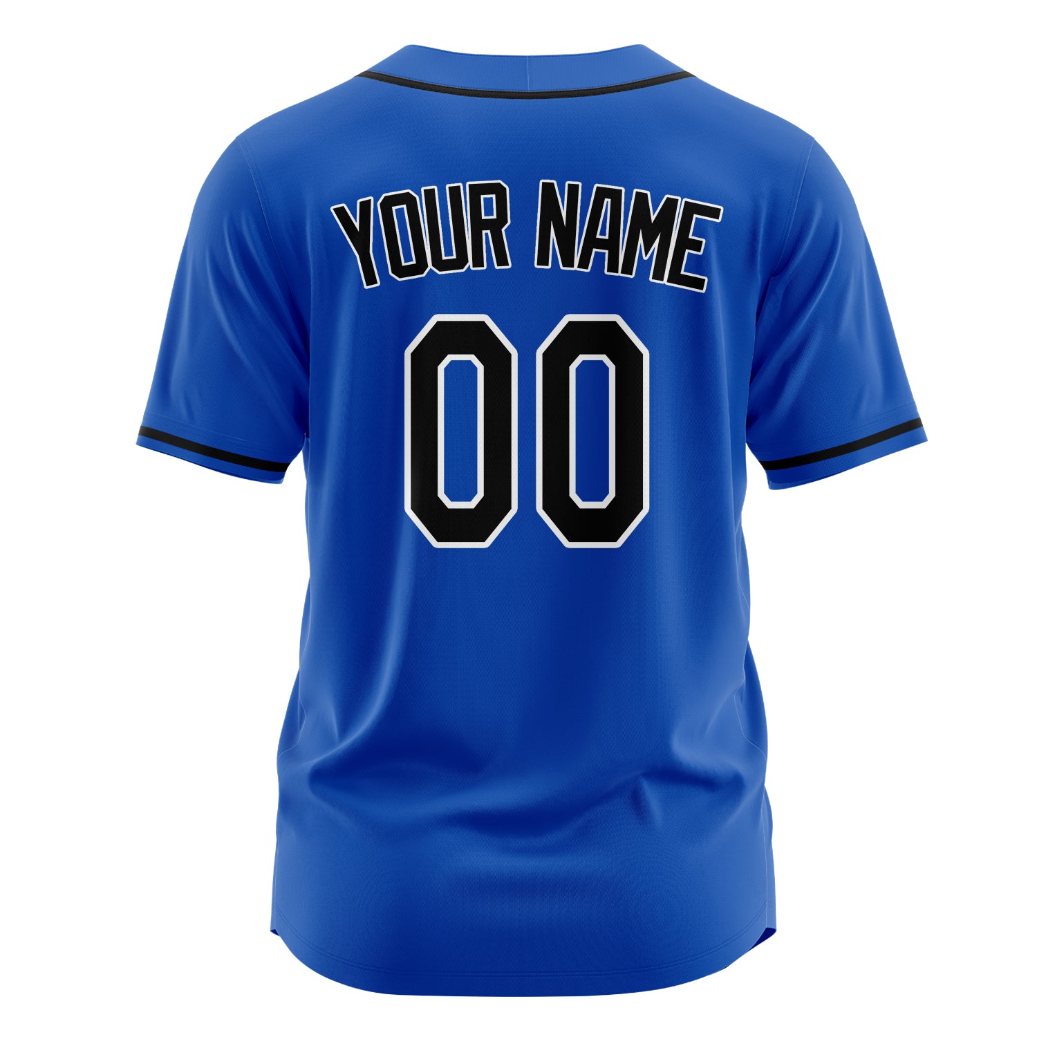 Custom Professional Thunder Blue Black Baseball Jersey