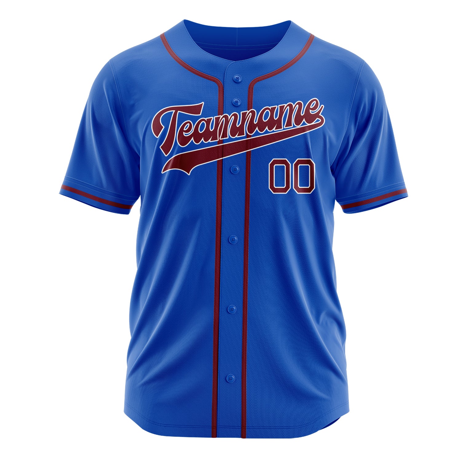 Custom Professional Thunder Blue Crimson Baseball Jersey