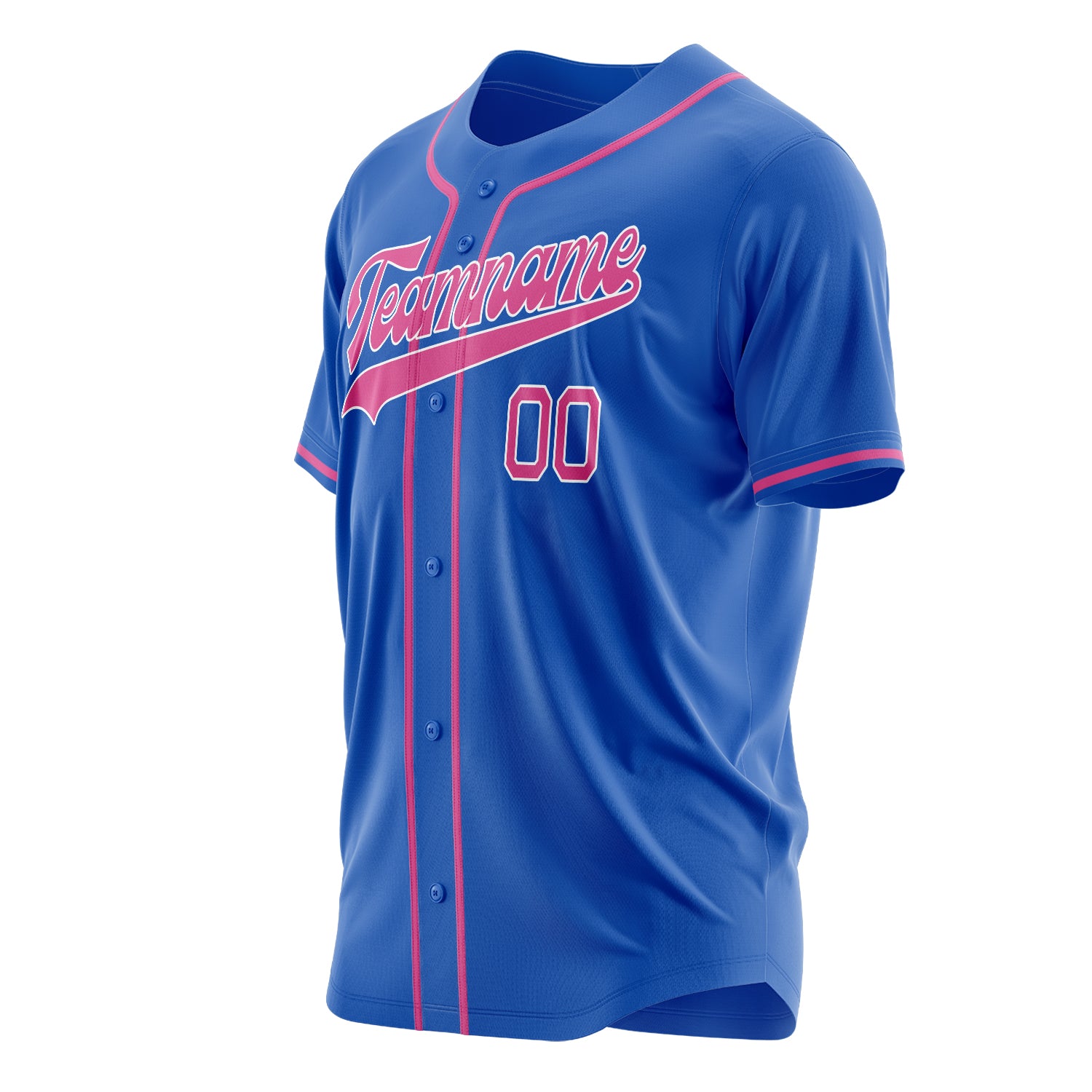 Benutzerdefiniertes Professionelles Donnerblau Rosa Baseballtrikot