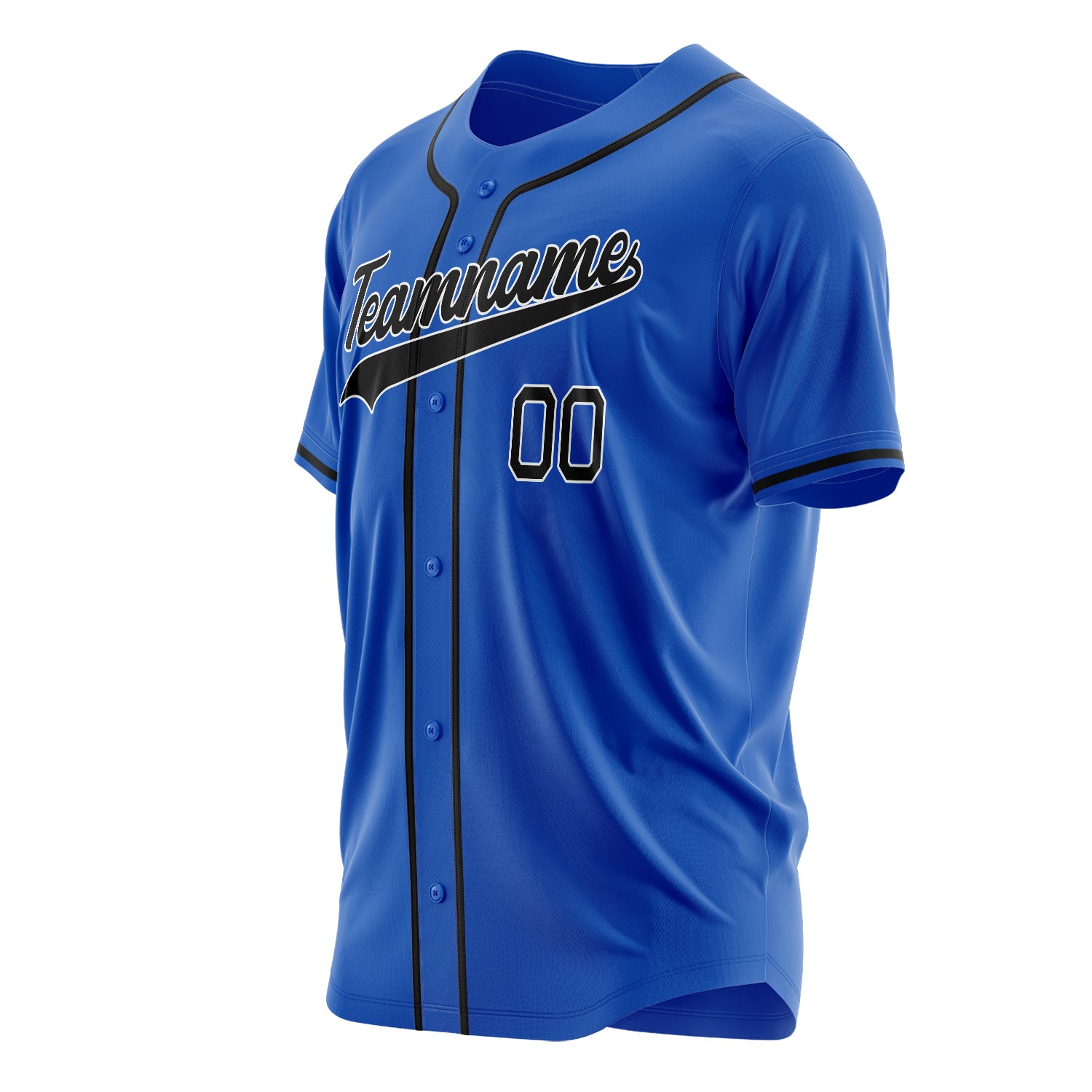 Benutzerdefiniertes Professionelles Donnerblau Schwarz Baseballtrikot
