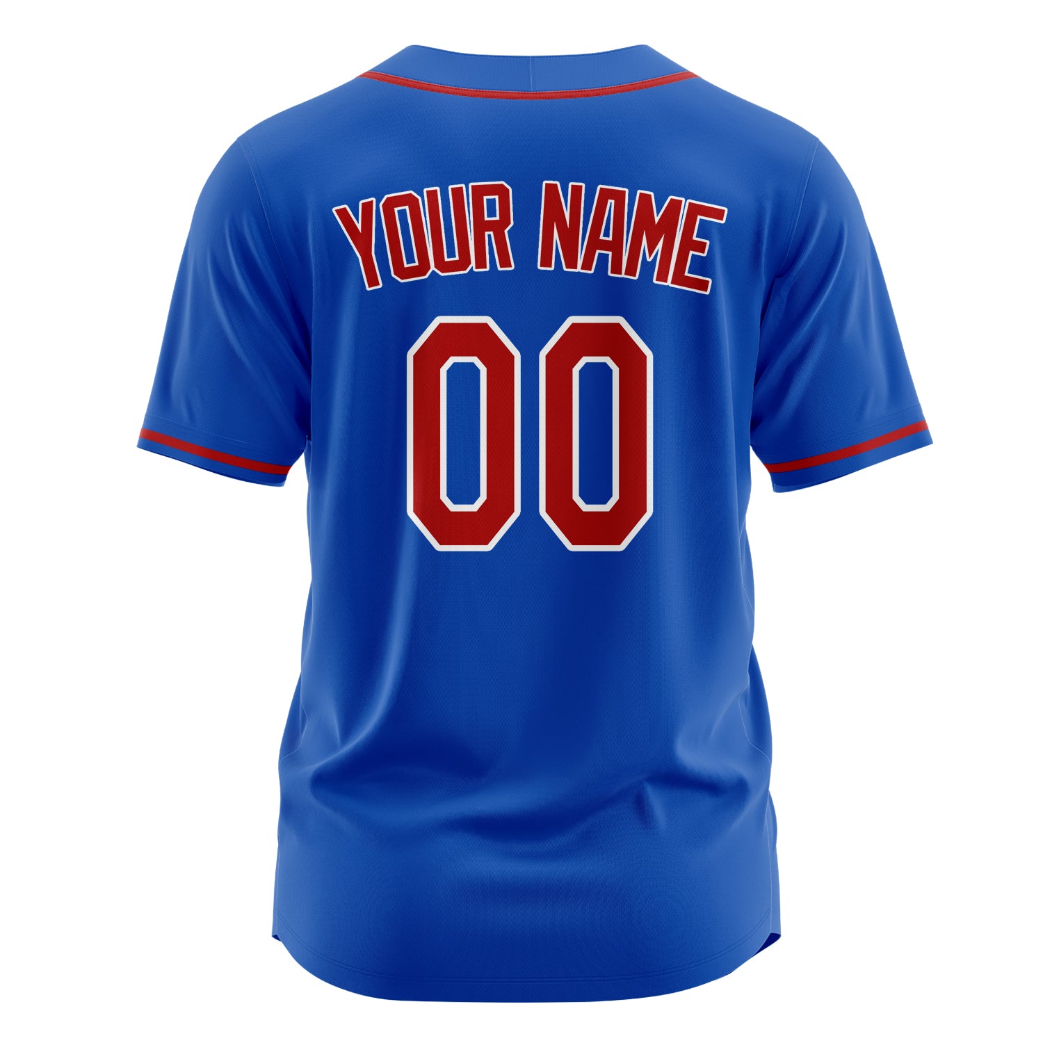 Custom Professional Thunder Blue Red Baseball Jersey