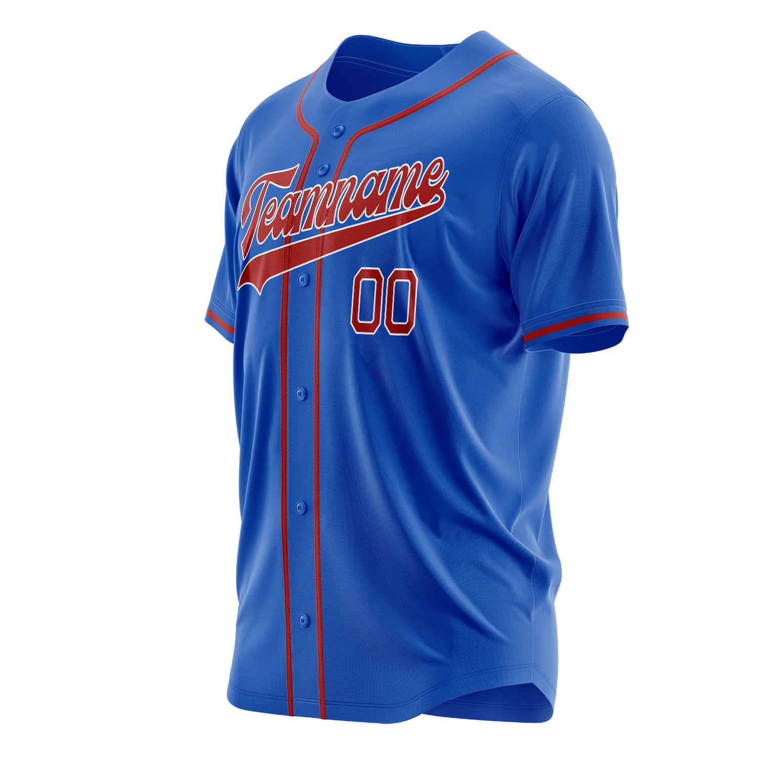 Custom Professional Thunder Blue Red Baseball Jersey
