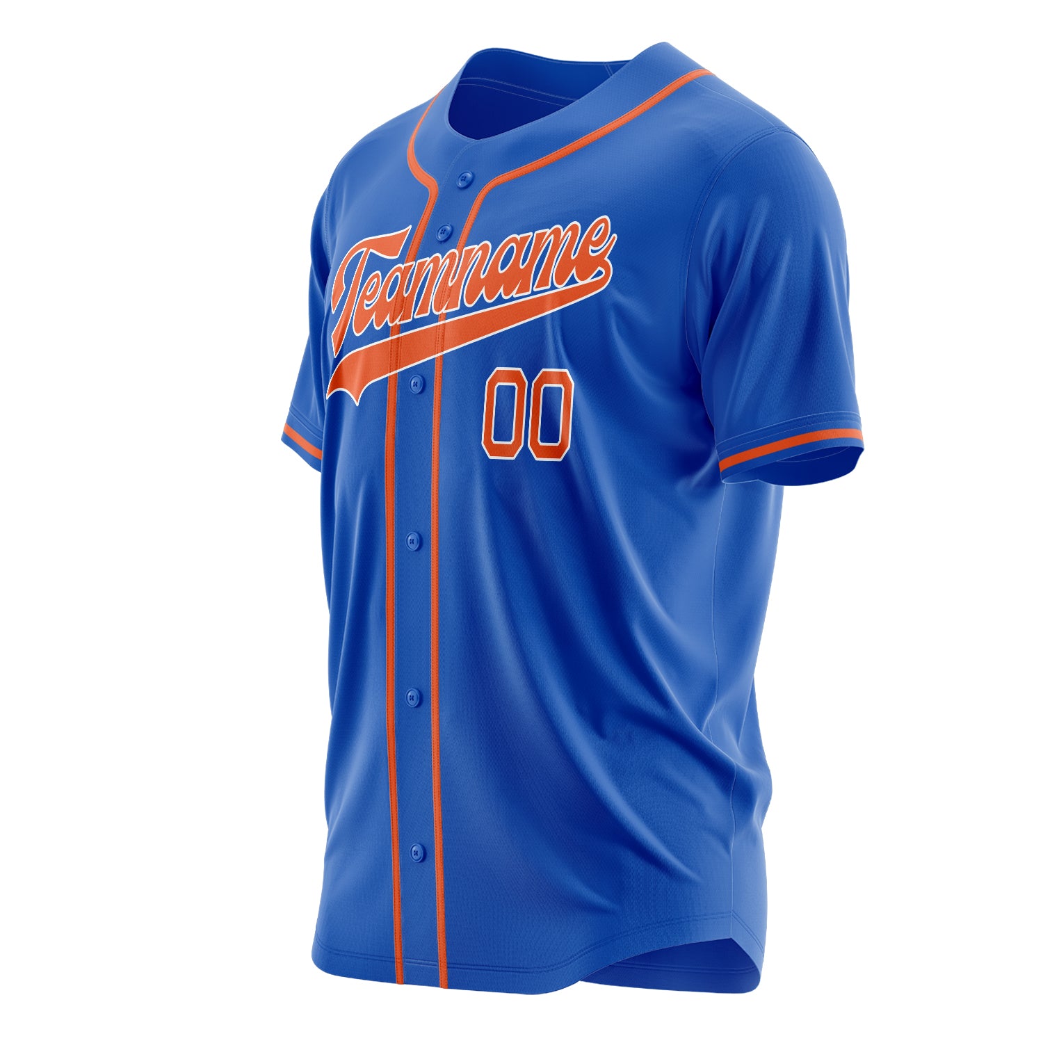 Benutzerdefiniertes Professionelles Donnerblau Orange Baseballtrikot