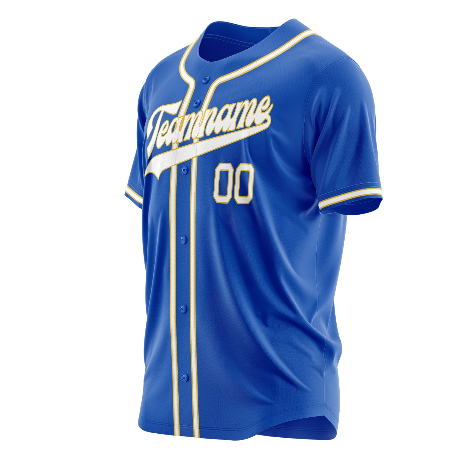 Benutzerdefiniertes Professionelles Donnerblau Weiß Baseballtrikot