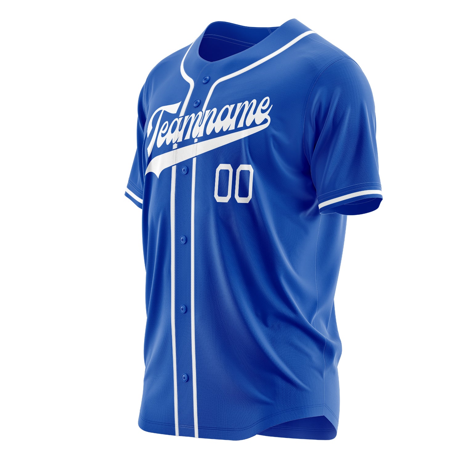 Benutzerdefiniertes Professionelles Donnerblau Weiß Baseballtrikot