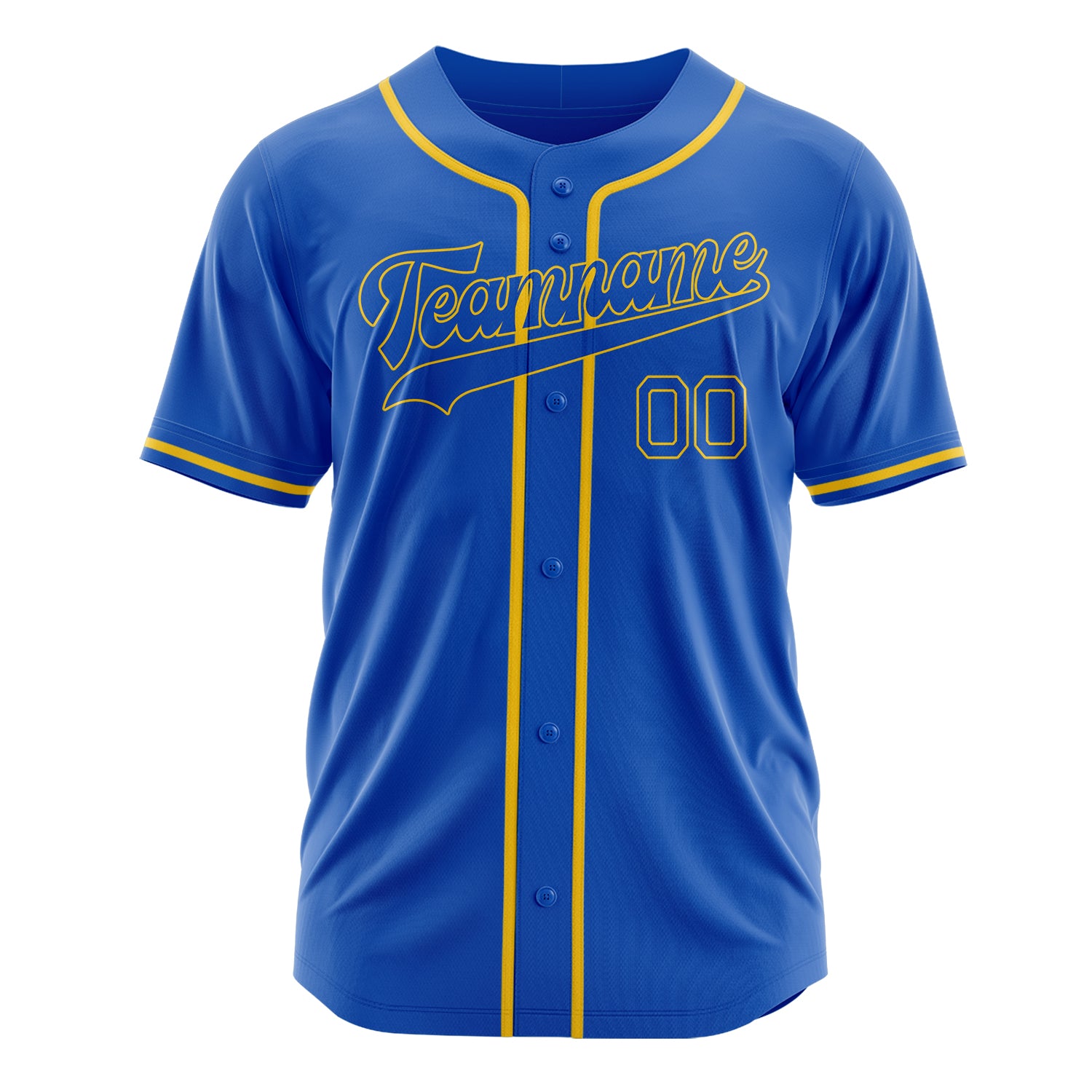 Custom Professional Thunder Blue Gold Baseball Jersey