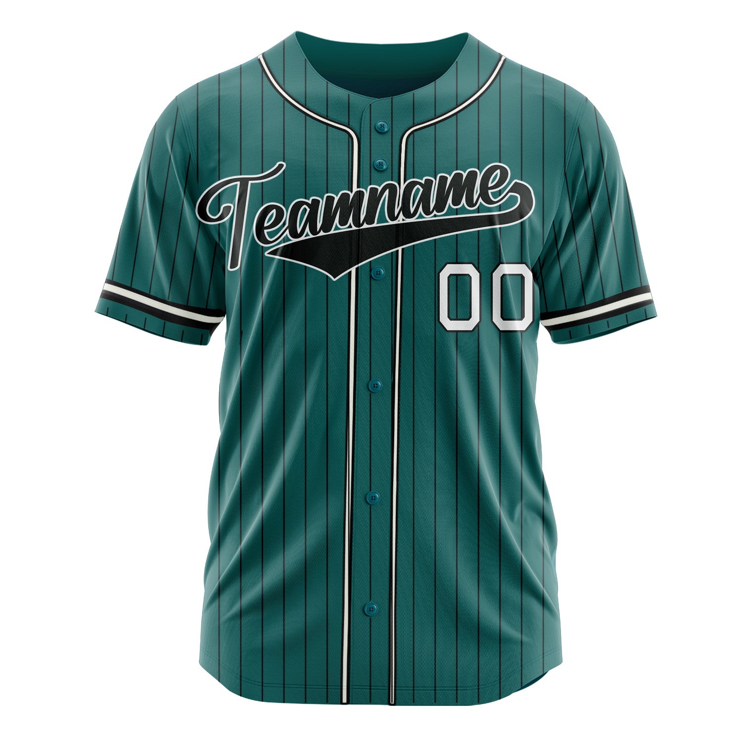 Custom Professional Teal Black Baseball Jersey