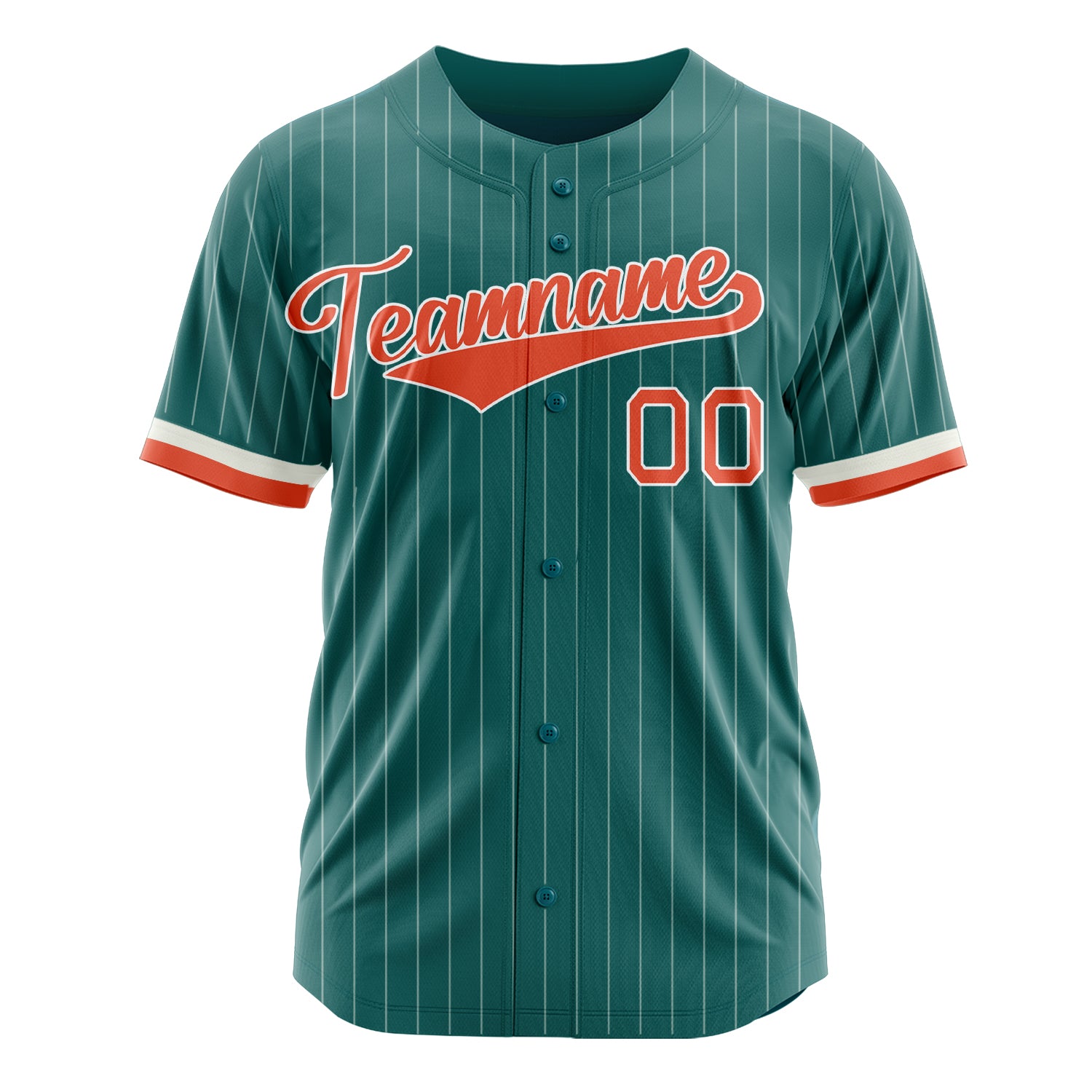 Custom Professional Teal Orange Baseball Jersey