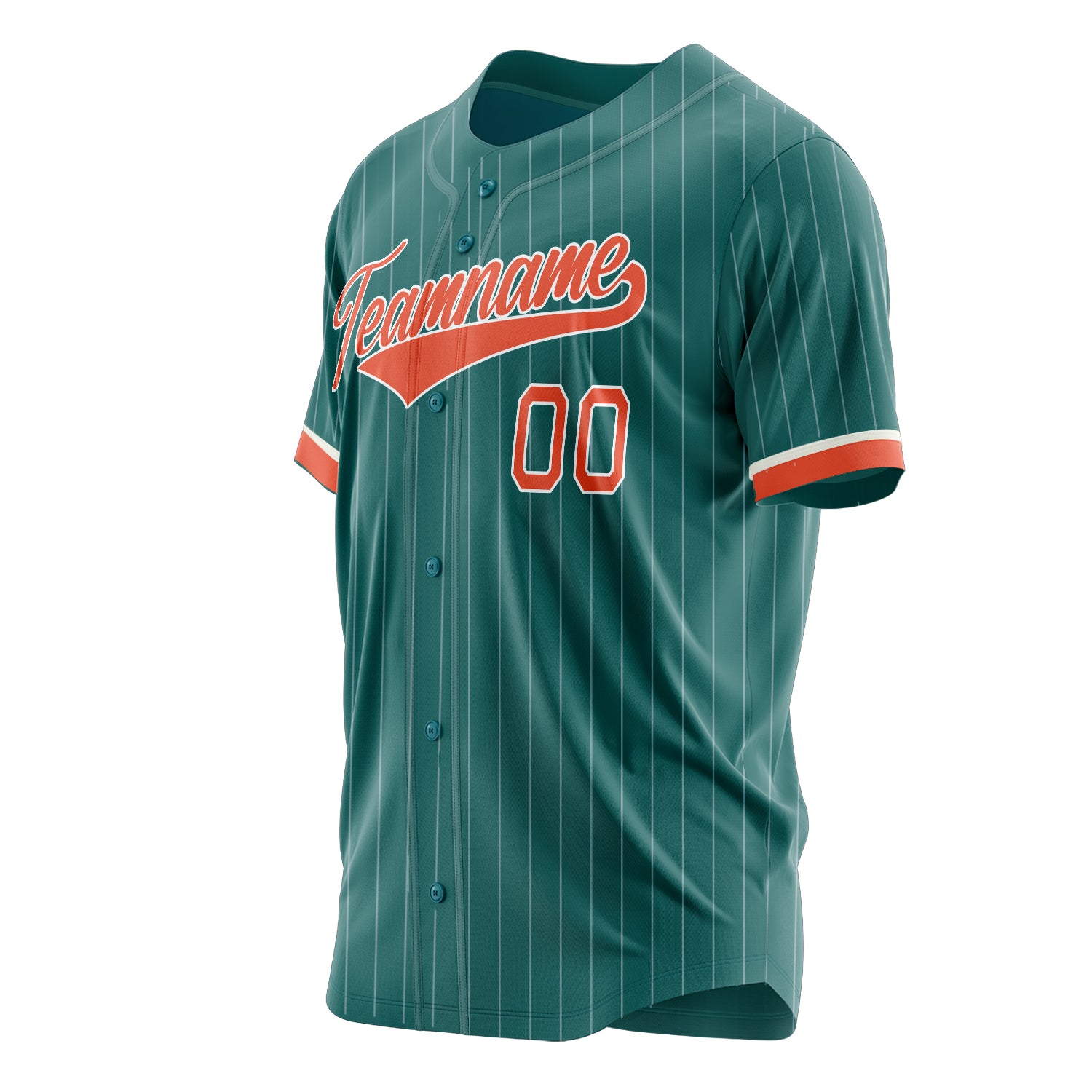 Custom Professional Teal Orange Baseball Jersey