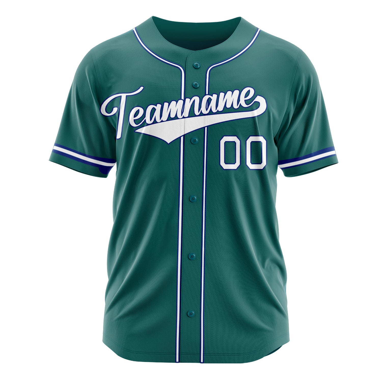 Custom Professional Teal White Baseball Jersey