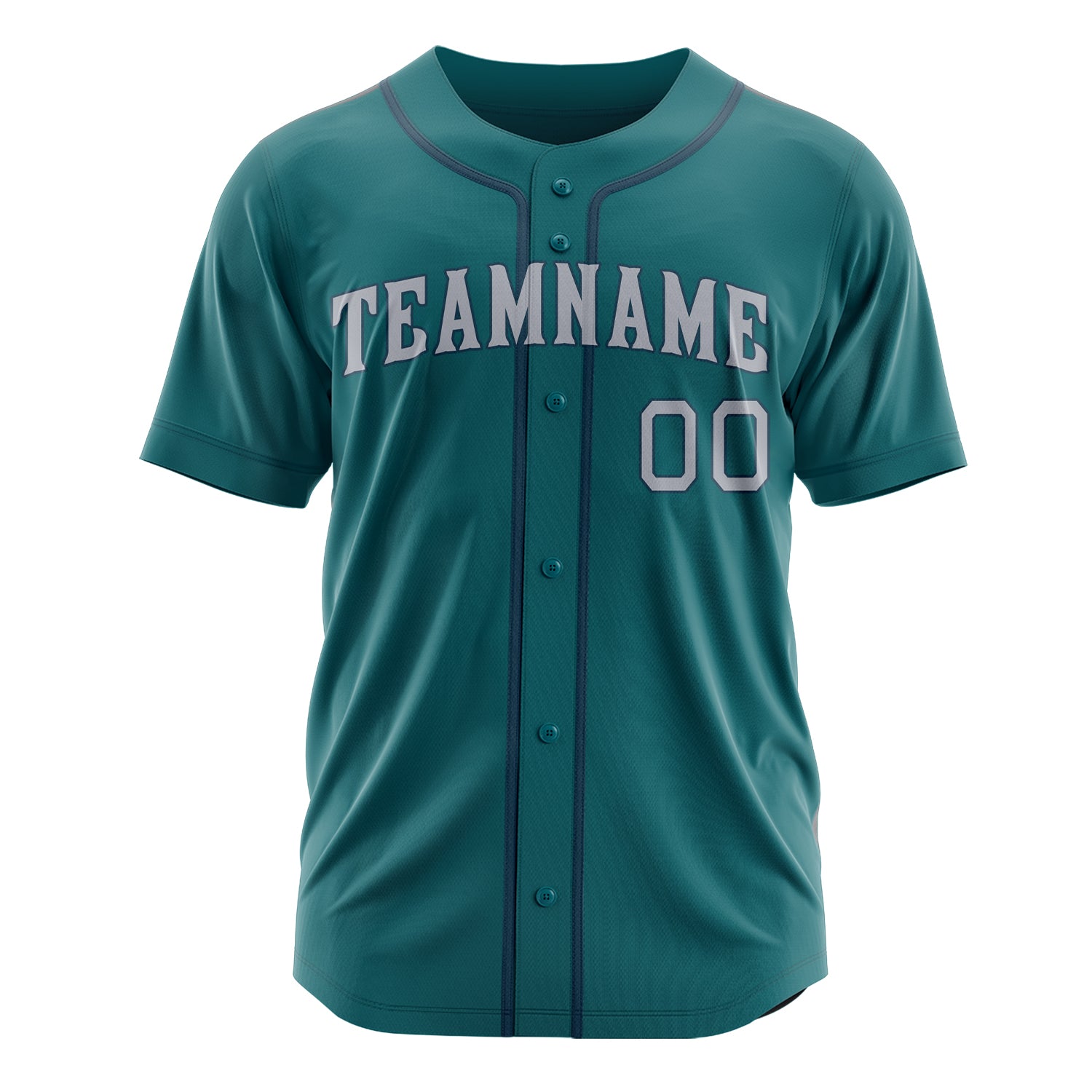 Custom Professional Teal Gray Baseball Jersey