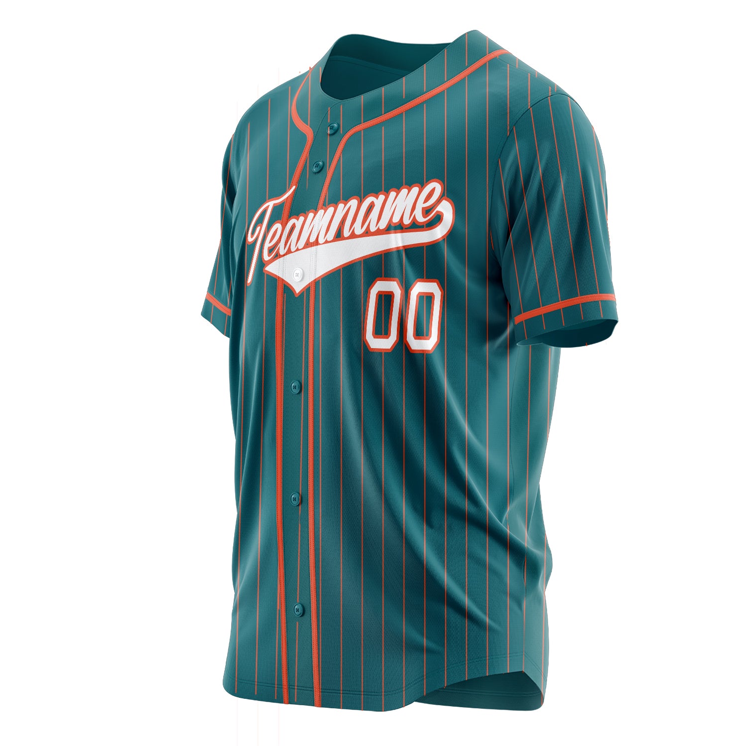 Benutzerdefiniertes Professionelles Blaugrün Weiß Baseballtrikot