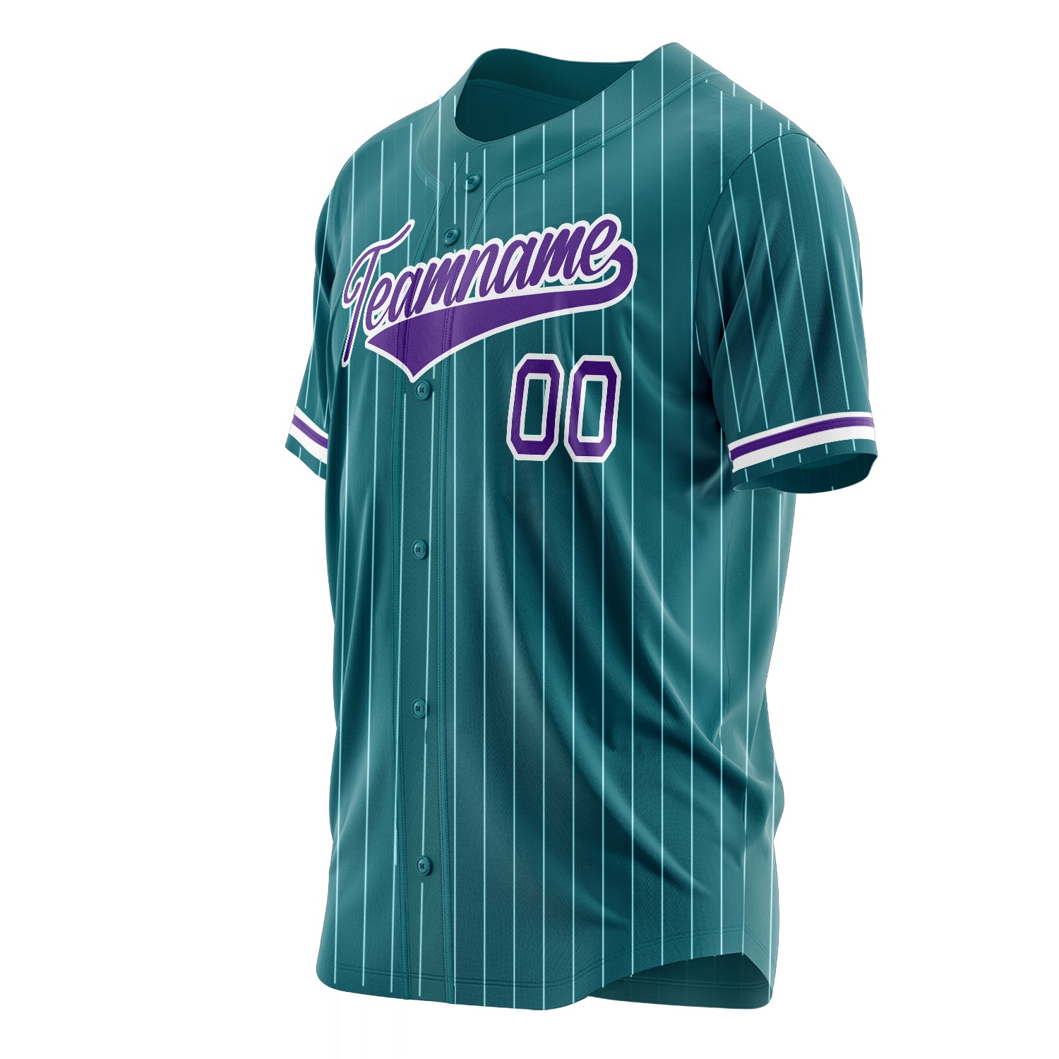 Custom Professional Teal Purple Baseball Jersey