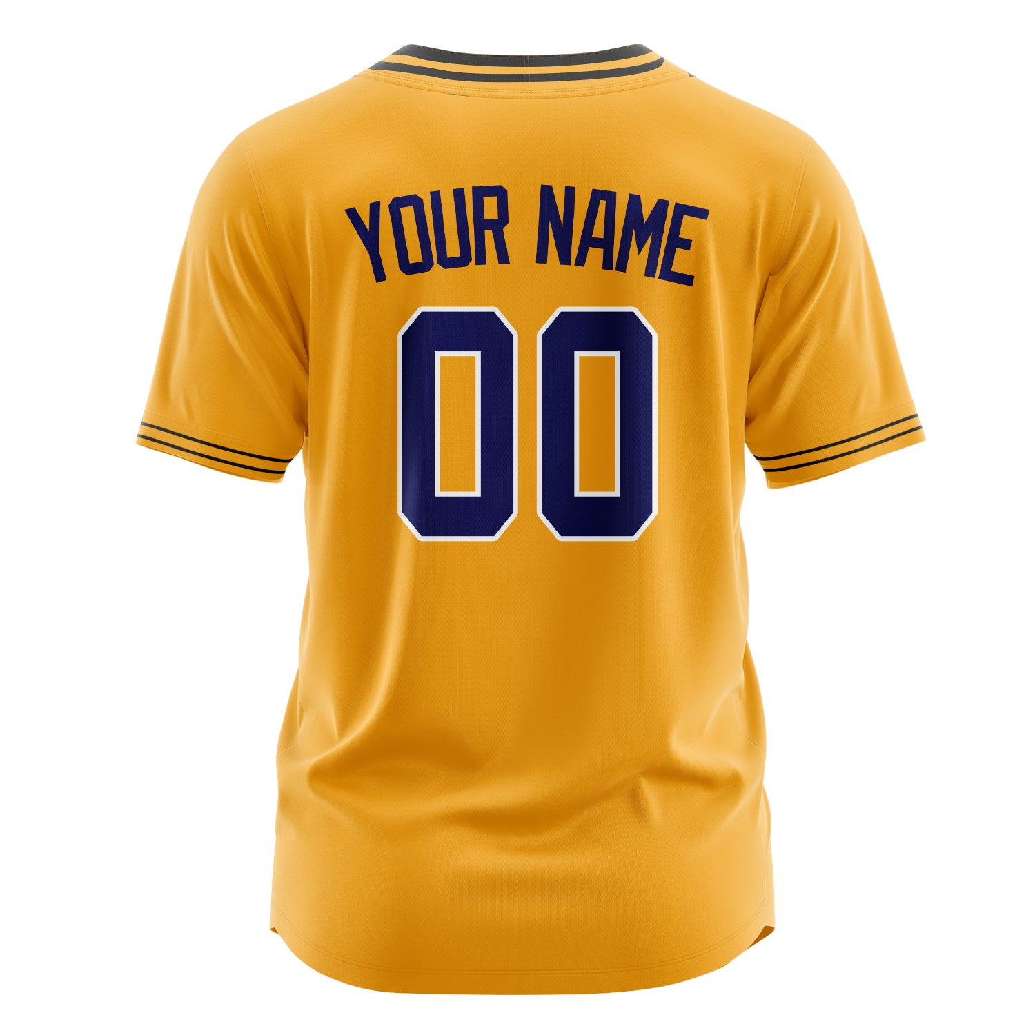 Benutzerdefiniertes Professionelles Gold Königsblau Baseballtrikot