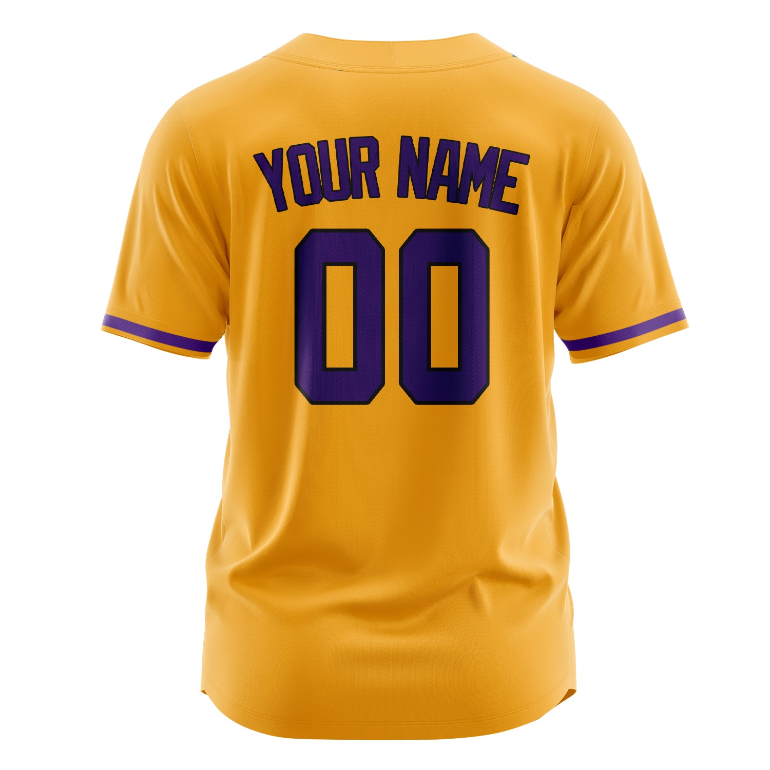 Benutzerdefiniertes Professionelles Gold Lila Baseballtrikot