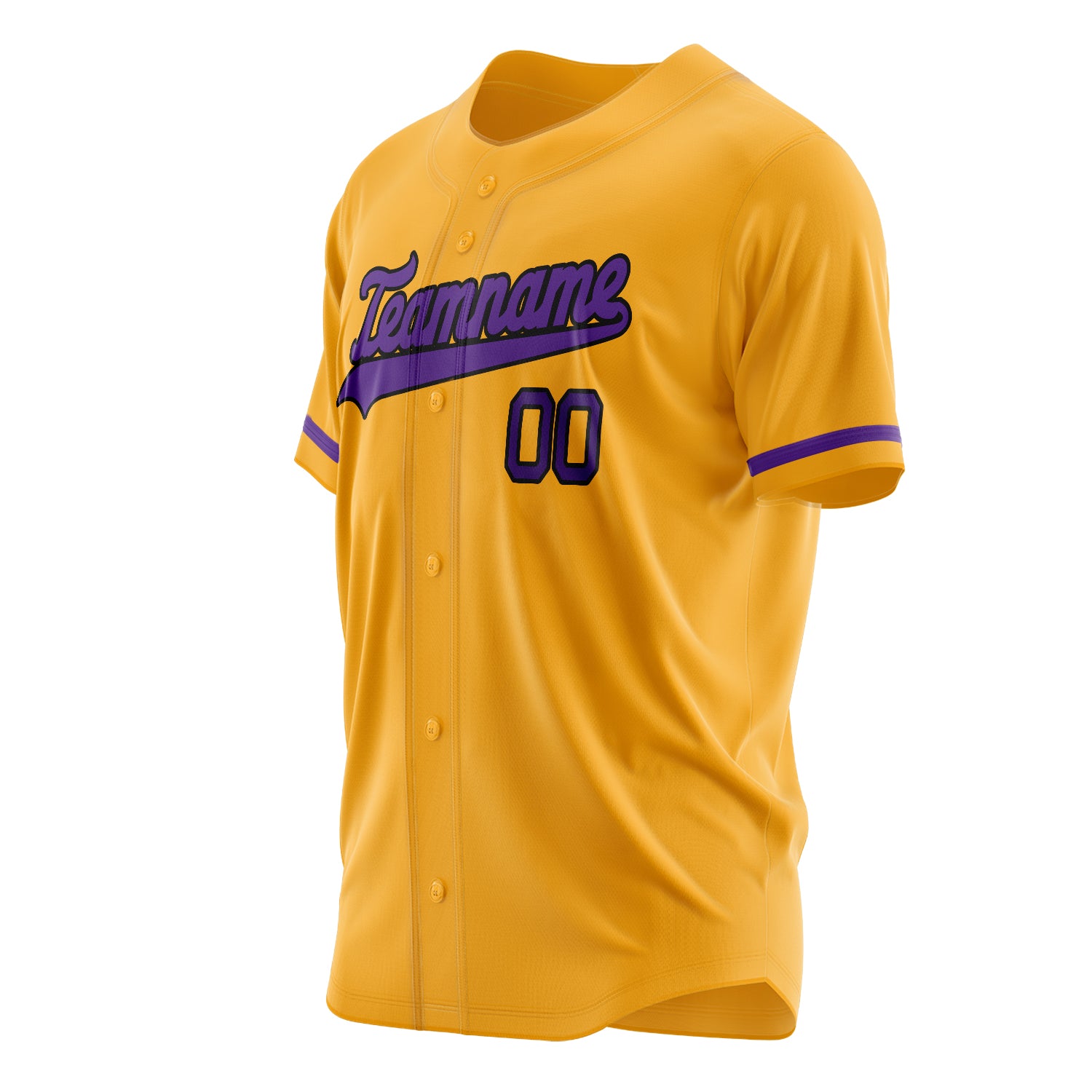 Benutzerdefiniertes Professionelles Gold Lila Baseballtrikot