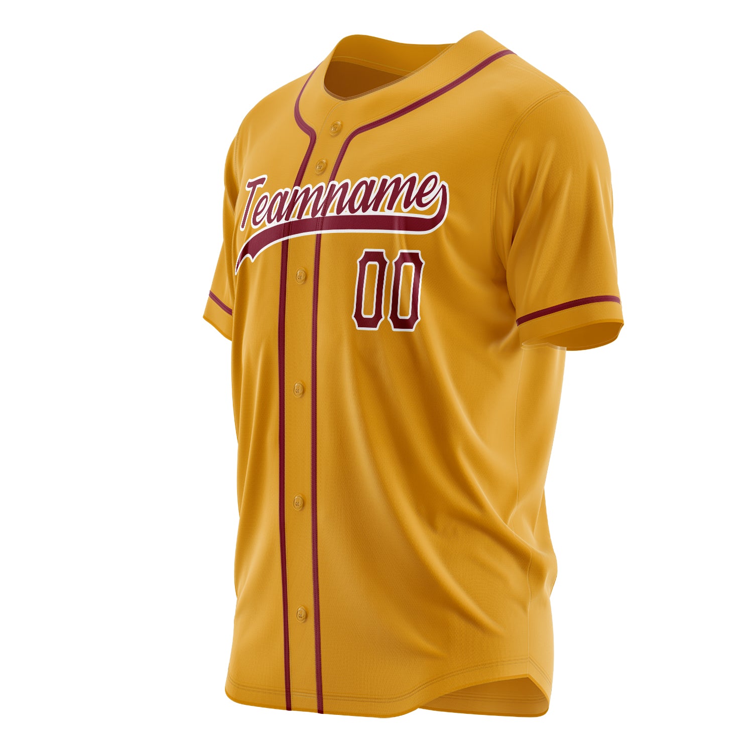 Benutzerdefiniertes Professionelles Gold Rot Baseballtrikot