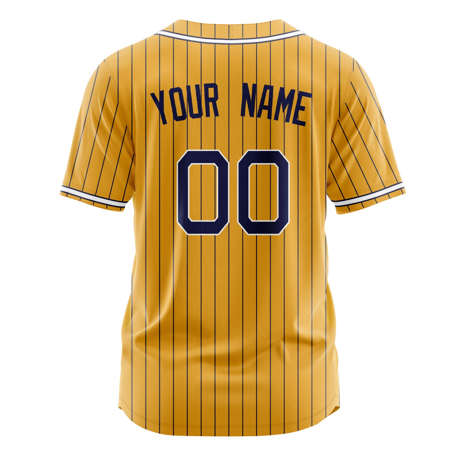 Custom Professional Gold Black Baseball Jersey