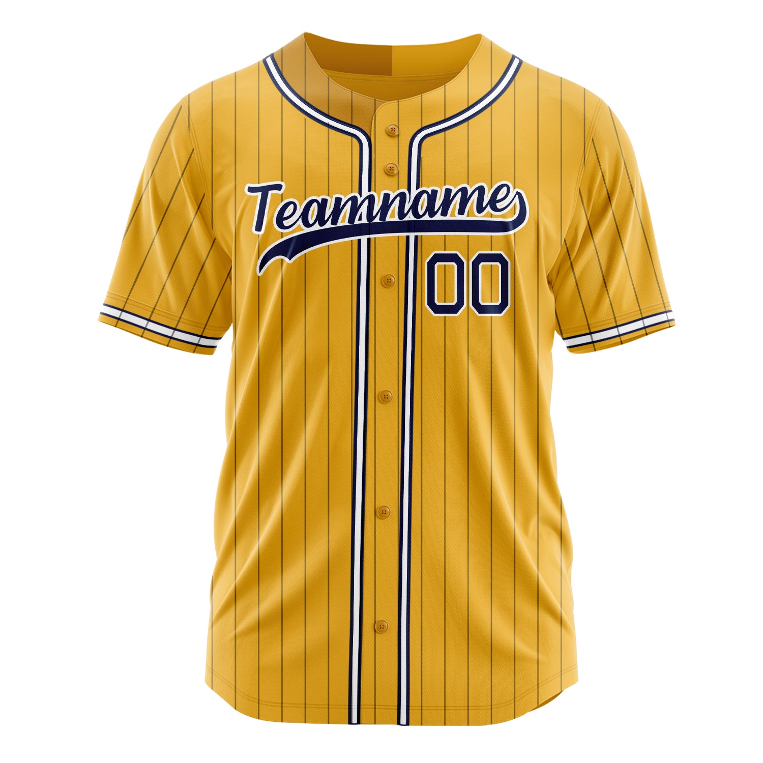 Custom Professional Gold Black Baseball Jersey