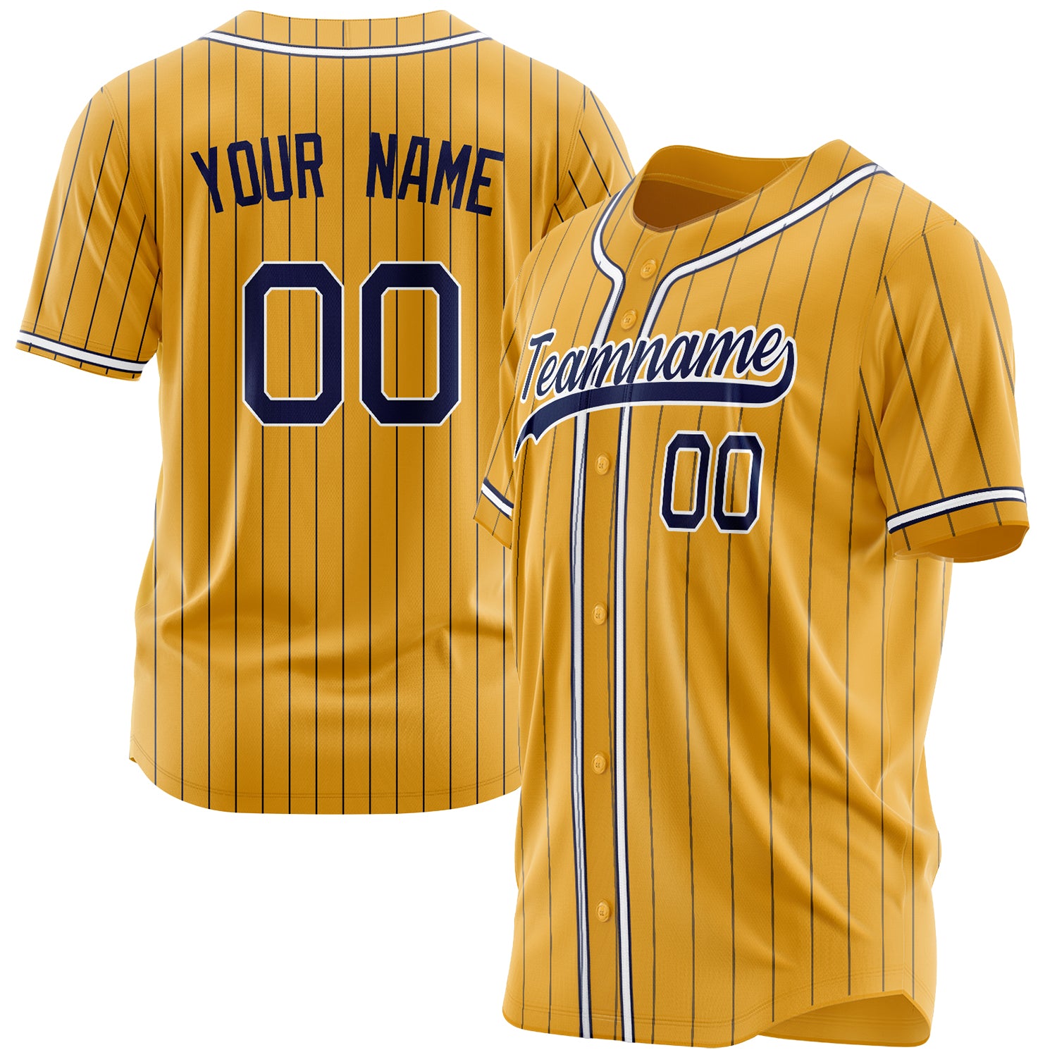 Benutzerdefiniertes Professionelles Gold Schwarz Baseballtrikot BB03240609YX537