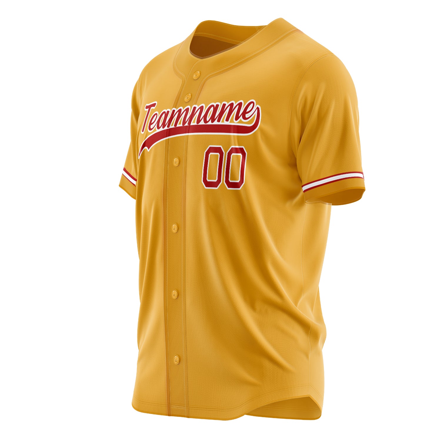 Benutzerdefiniertes Professionelles Gold Rot Baseballtrikot