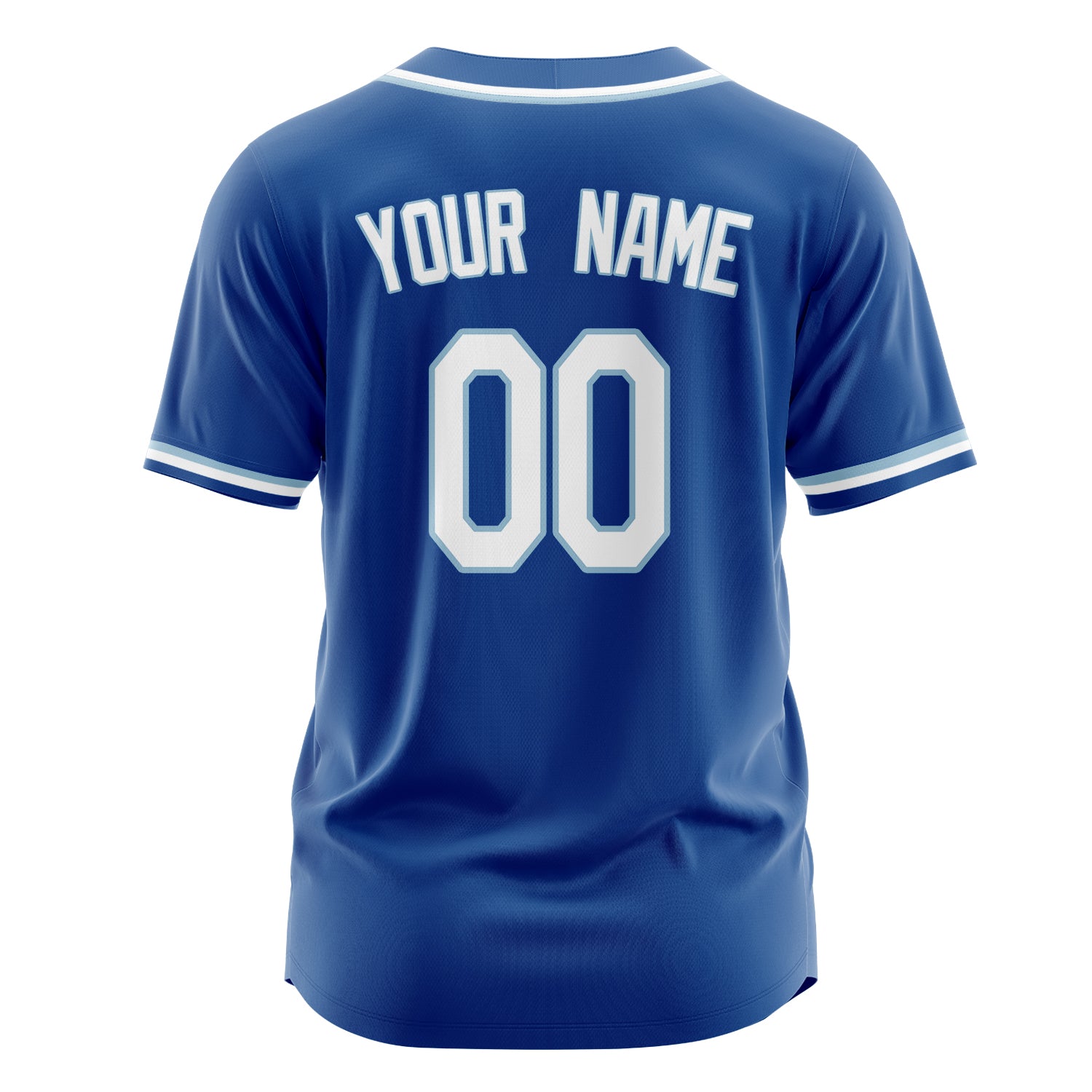 Custom Professional Royal Blue White Baseball Jersey