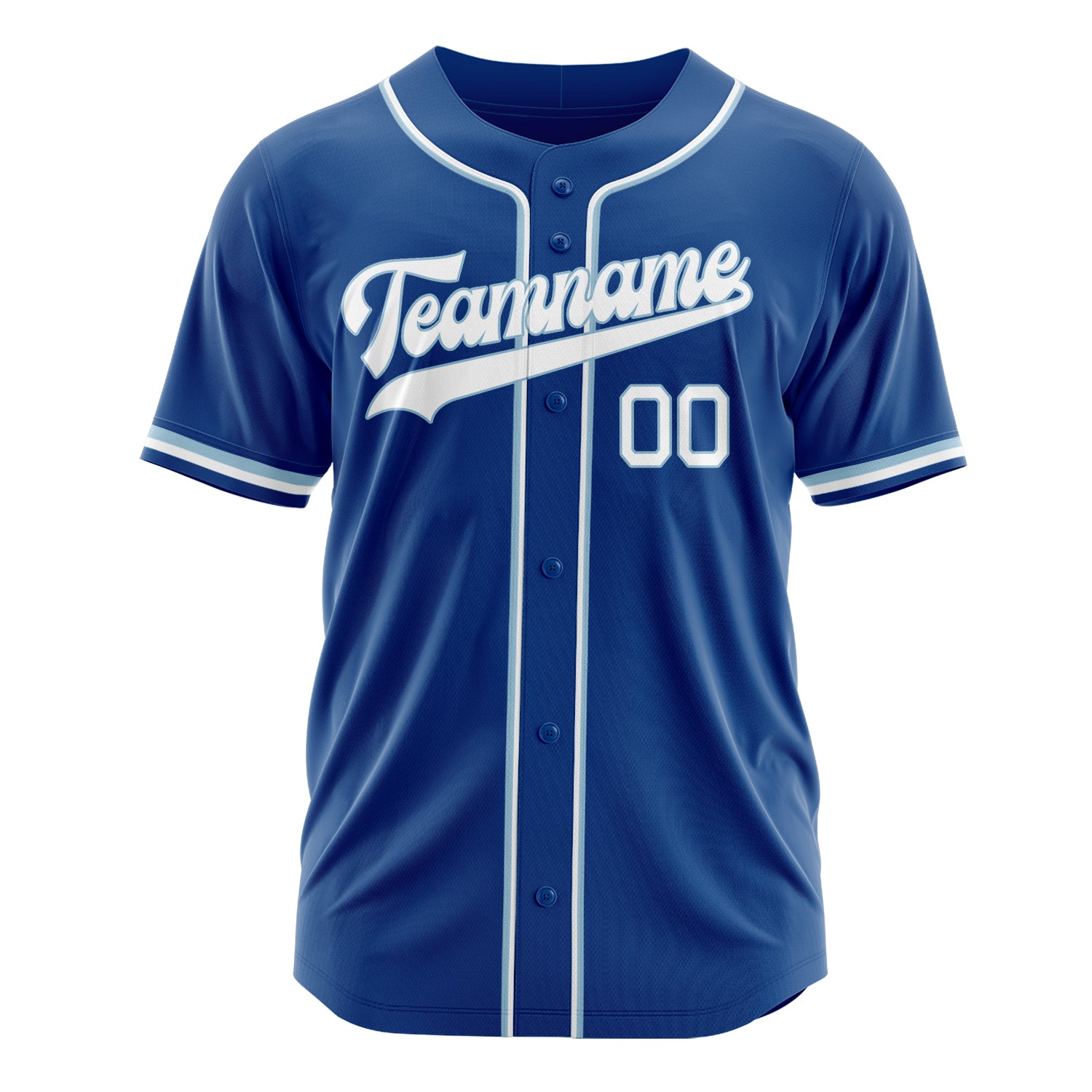 Custom Professional Royal Blue White Baseball Jersey