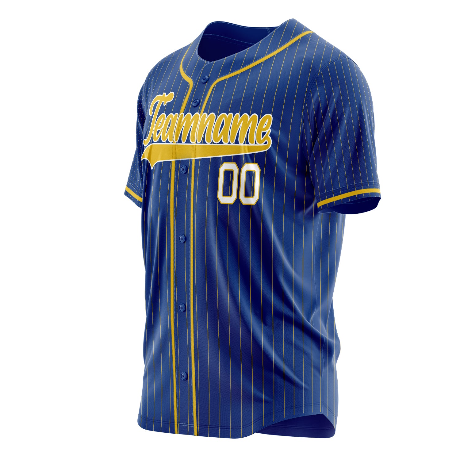Custom Professional Royal Blue Gold Baseball Jersey
