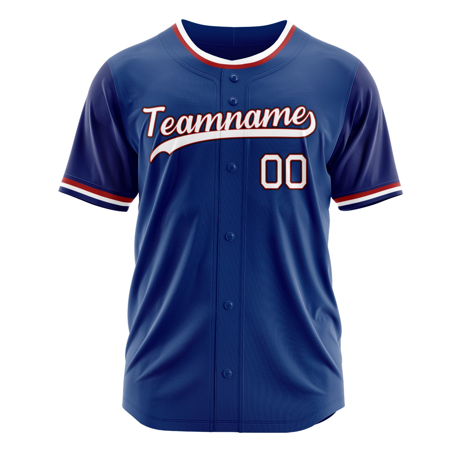 Custom Professional Royal Blue White Baseball Jersey