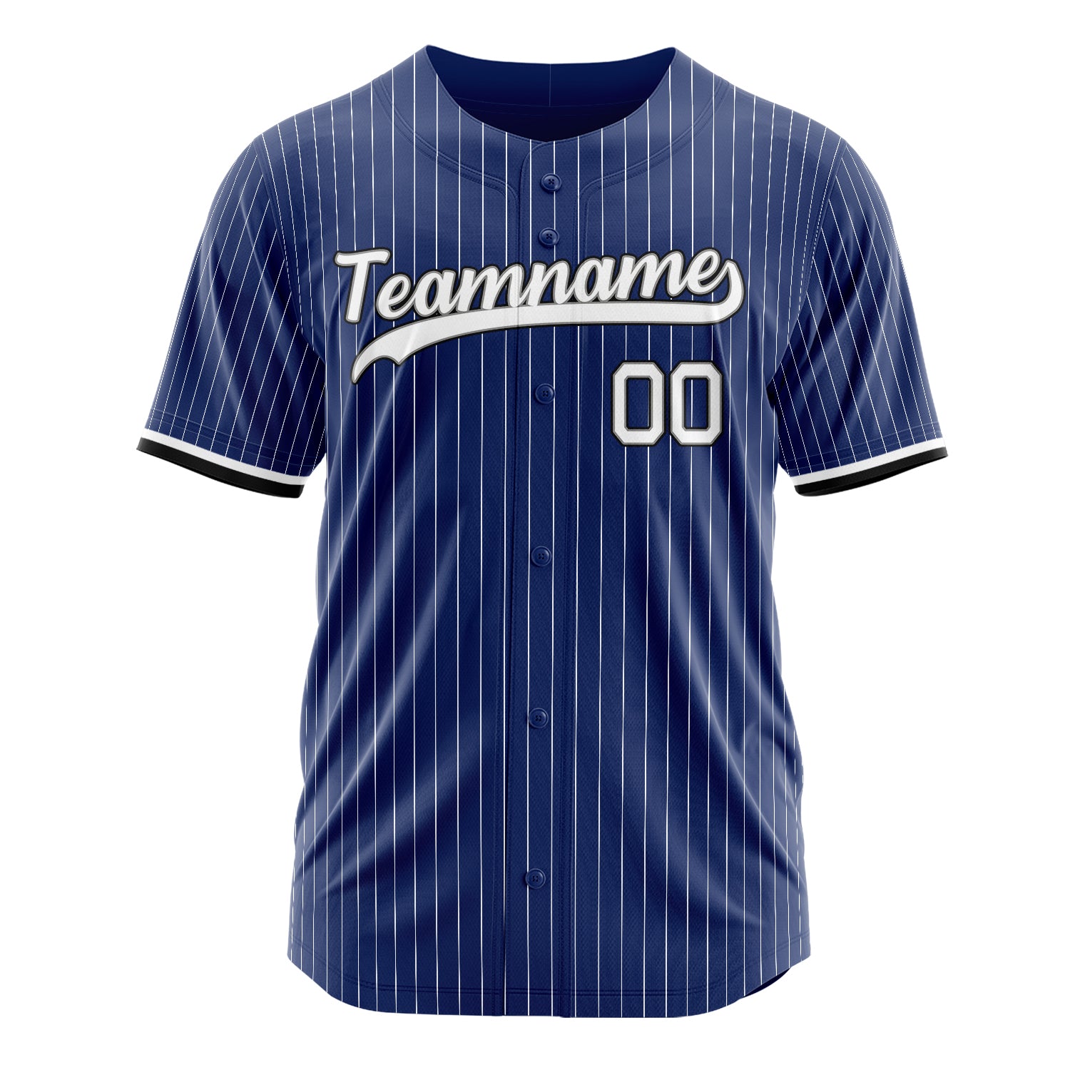 Custom Professional Royal Blue White Baseball Jersey