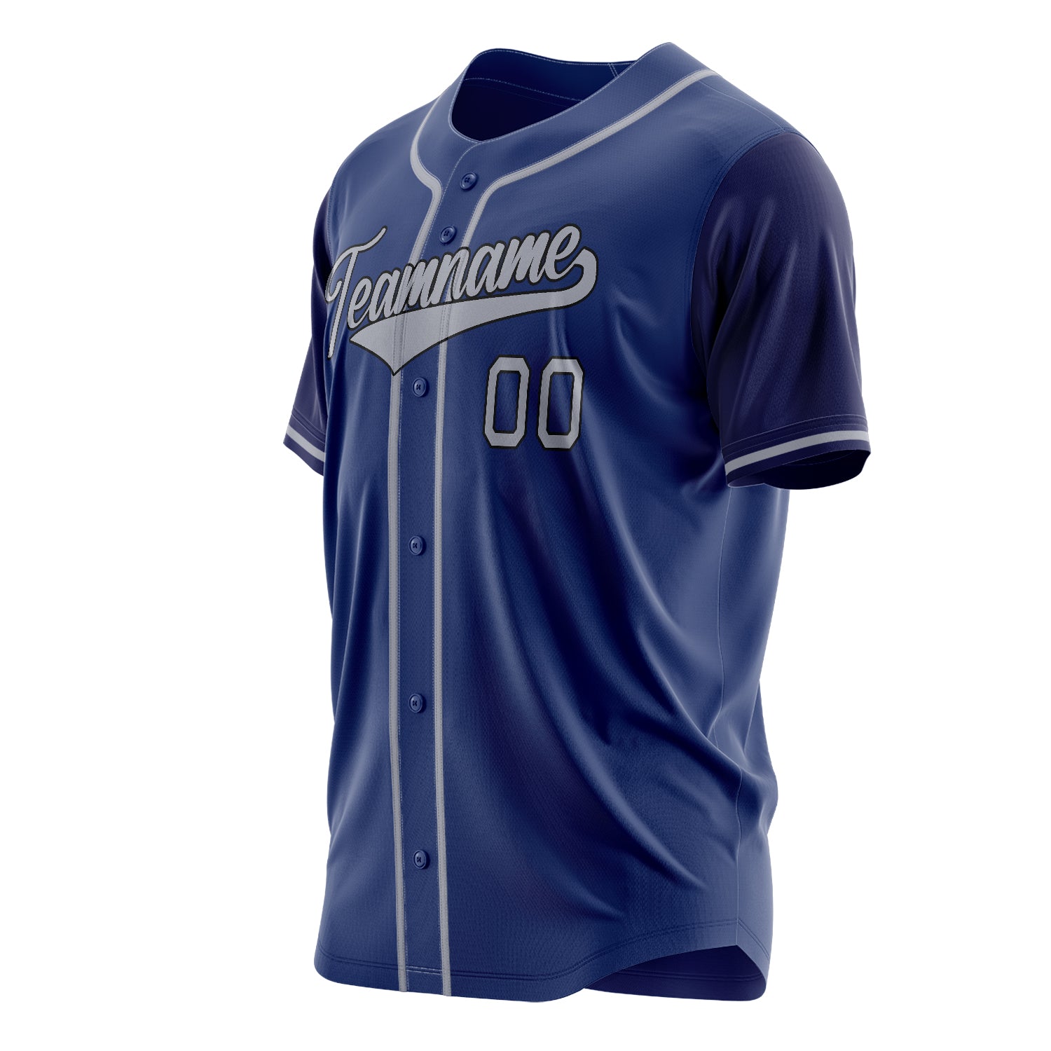 Benutzerdefiniertes Professionelles Königsblau Grau Baseballtrikot