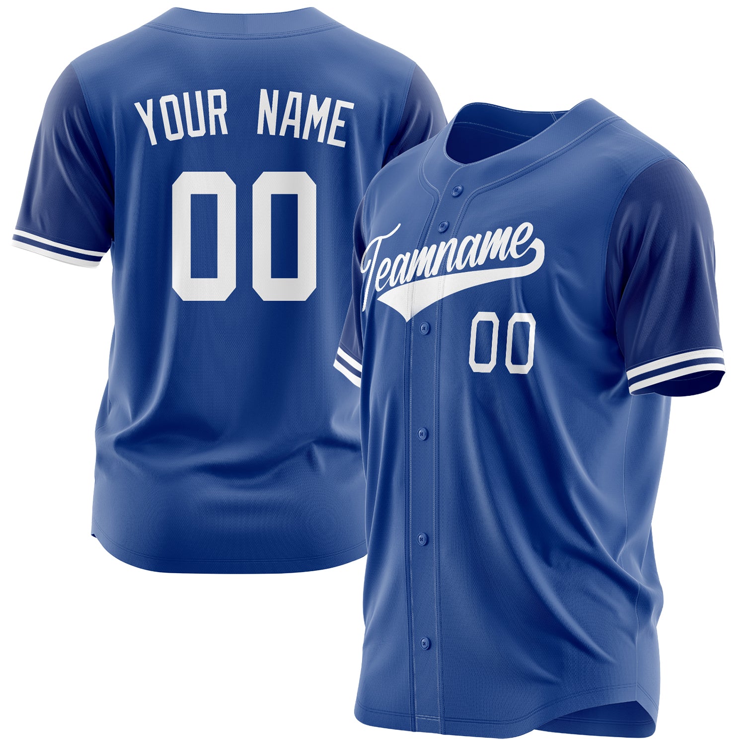 Benutzerdefiniertes Professionelles Königsblau Weiß Baseballtrikot BB03240609ZT410