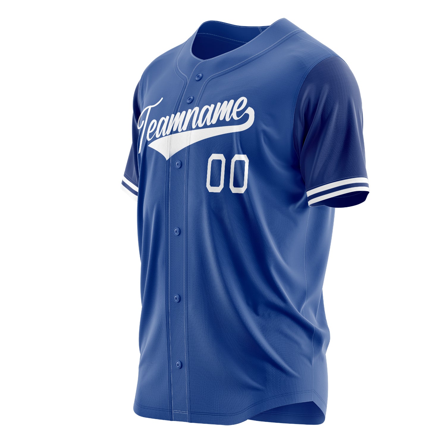 Benutzerdefiniertes Professionelles Königsblau Weiß Baseballtrikot