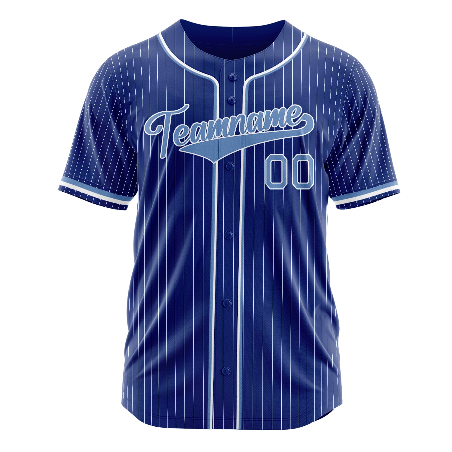 Custom Professional Royal Blue Light Blue Baseball Jersey