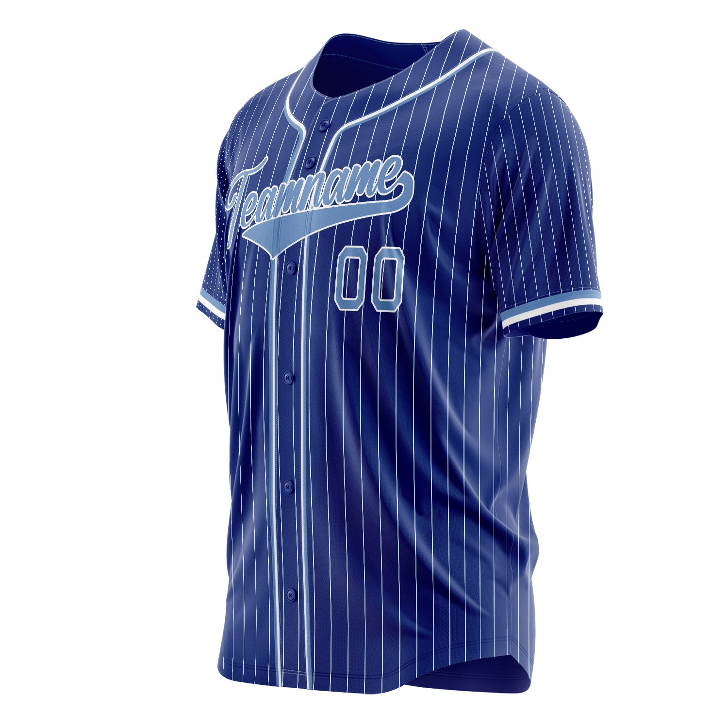 Benutzerdefiniertes Professionelles Königsblau Hellblau Baseballtrikot
