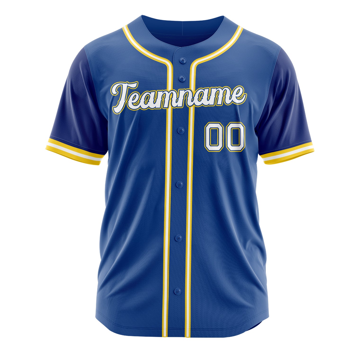 Custom Professional Royal Blue White Baseball Jersey